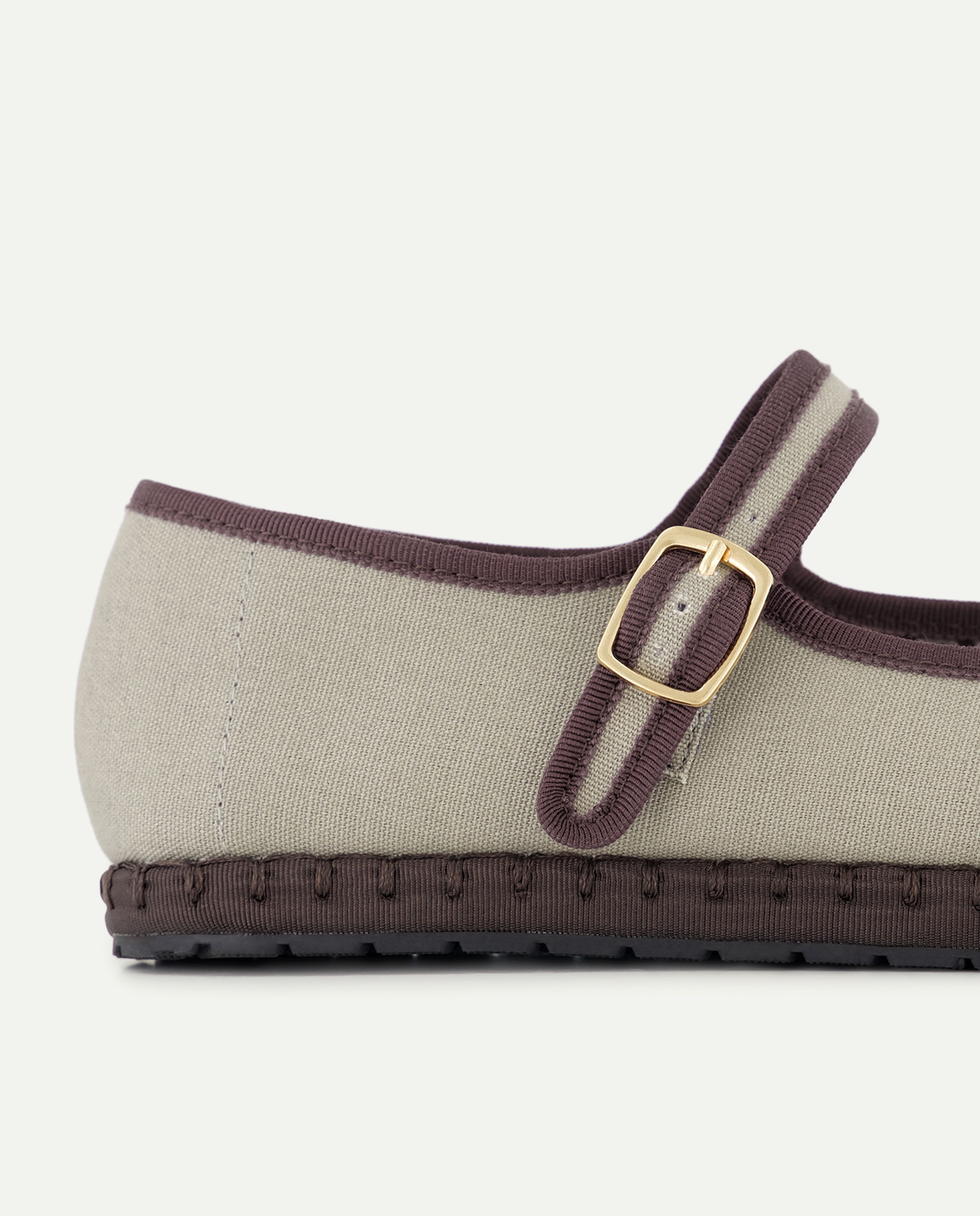 Mercedita de mujer de lona Beige-5