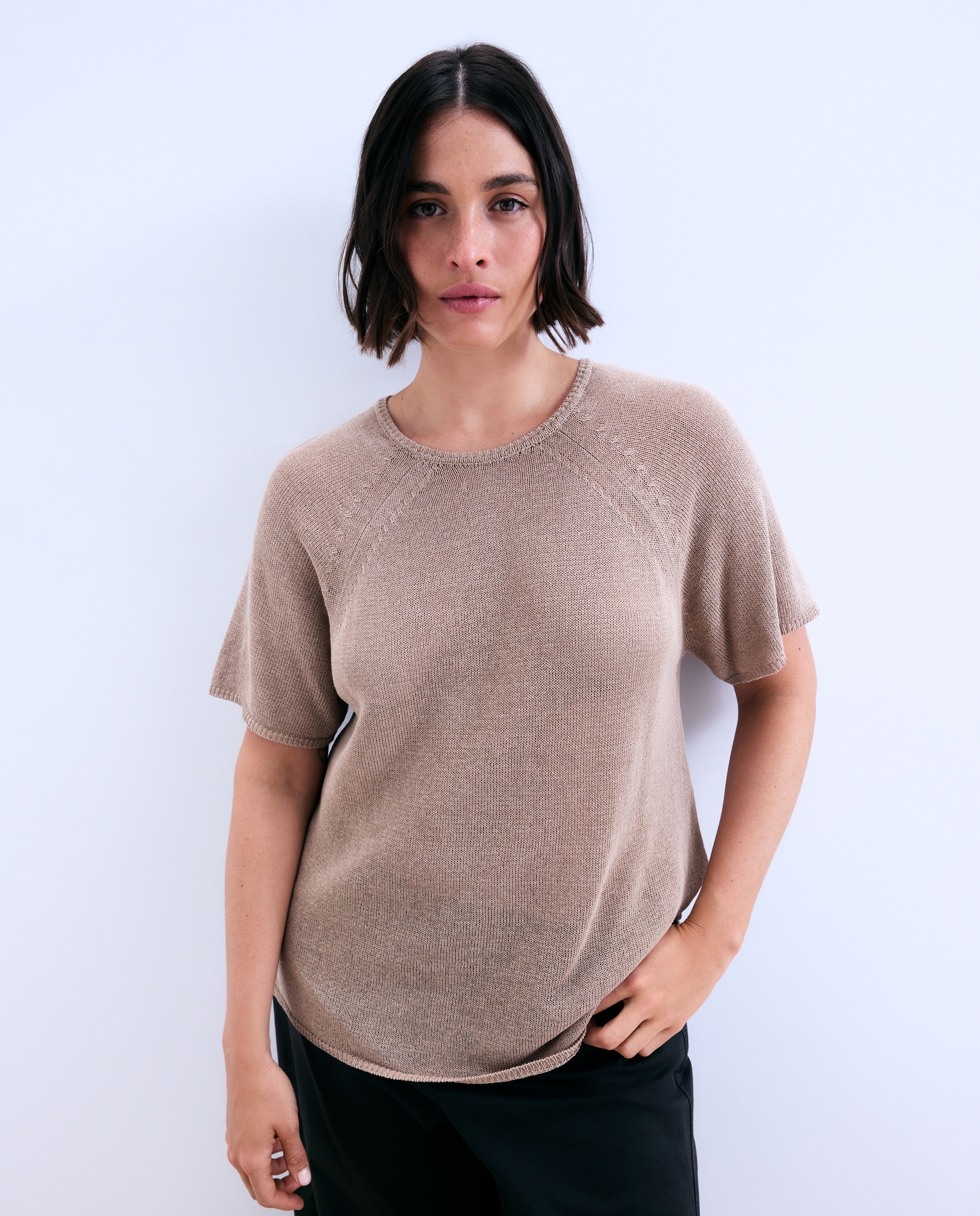 Imagem 0 de Camisola de Malha de Algodão com Manga Curta