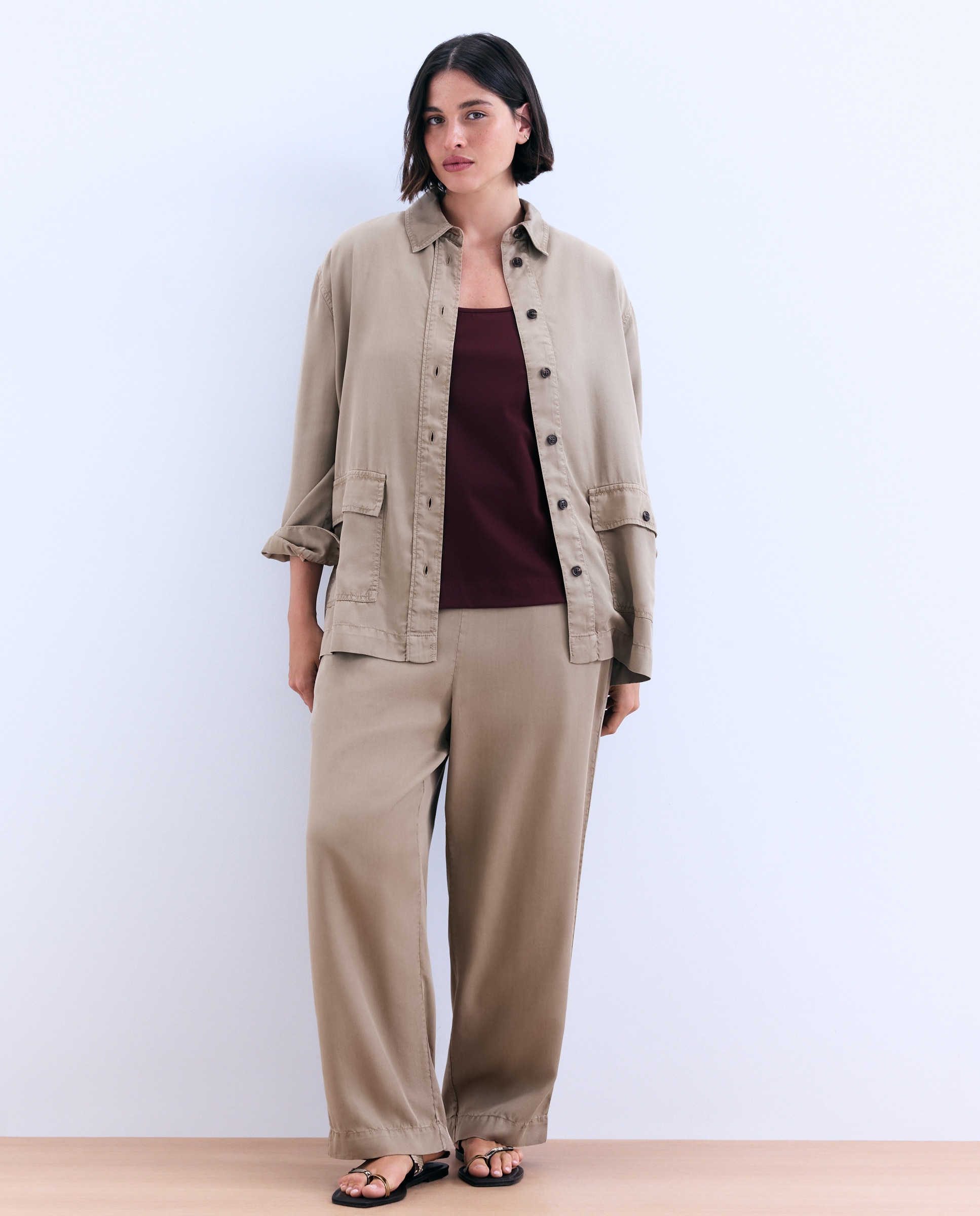 Casaco Safari em Lyocell Torrado-2