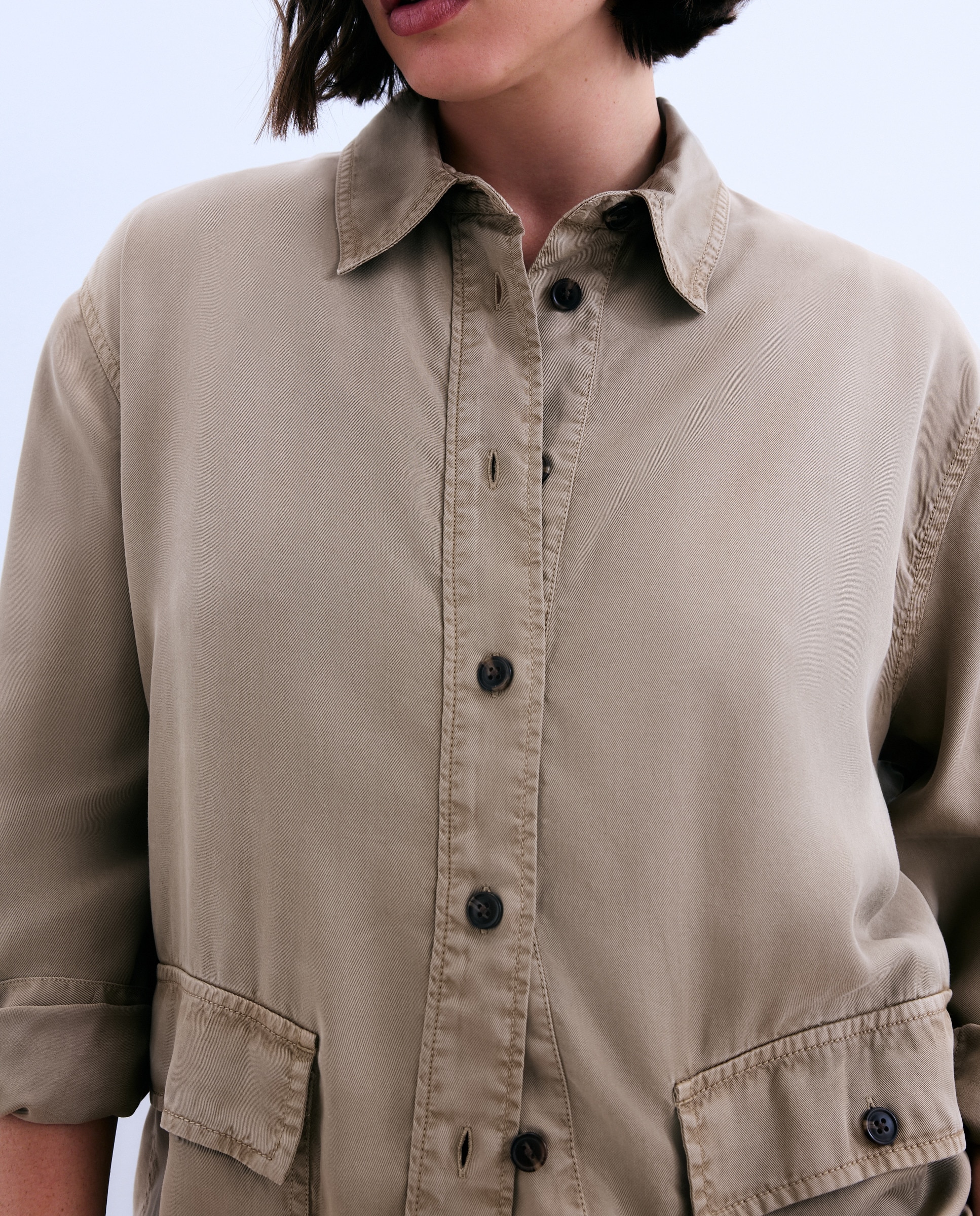 Casaco Safari em Lyocell Torrado-4