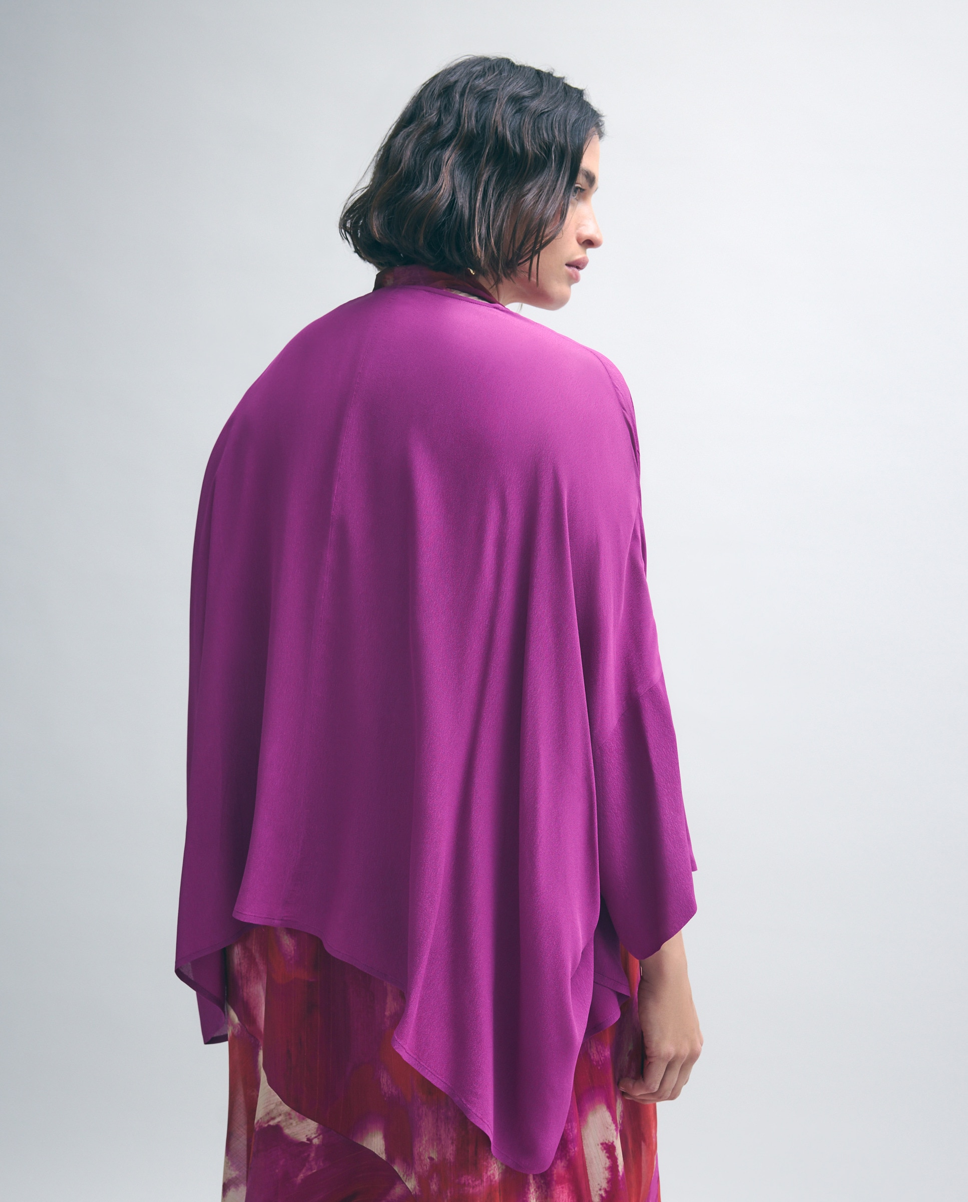 Kimono de Chiffon 240 Fúcsia-3