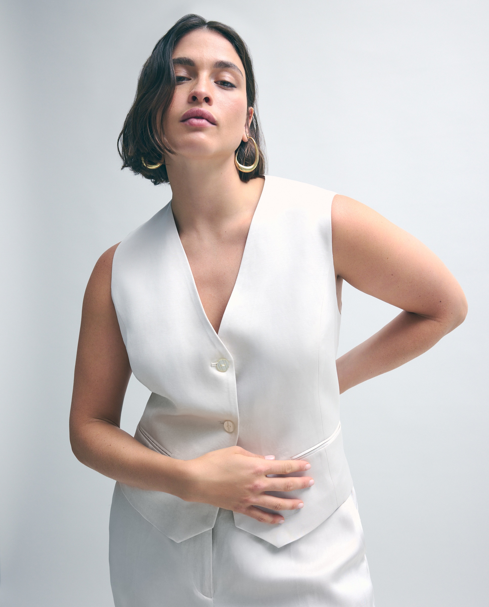 Imagem 0 de Blusa com Colete Acetinado