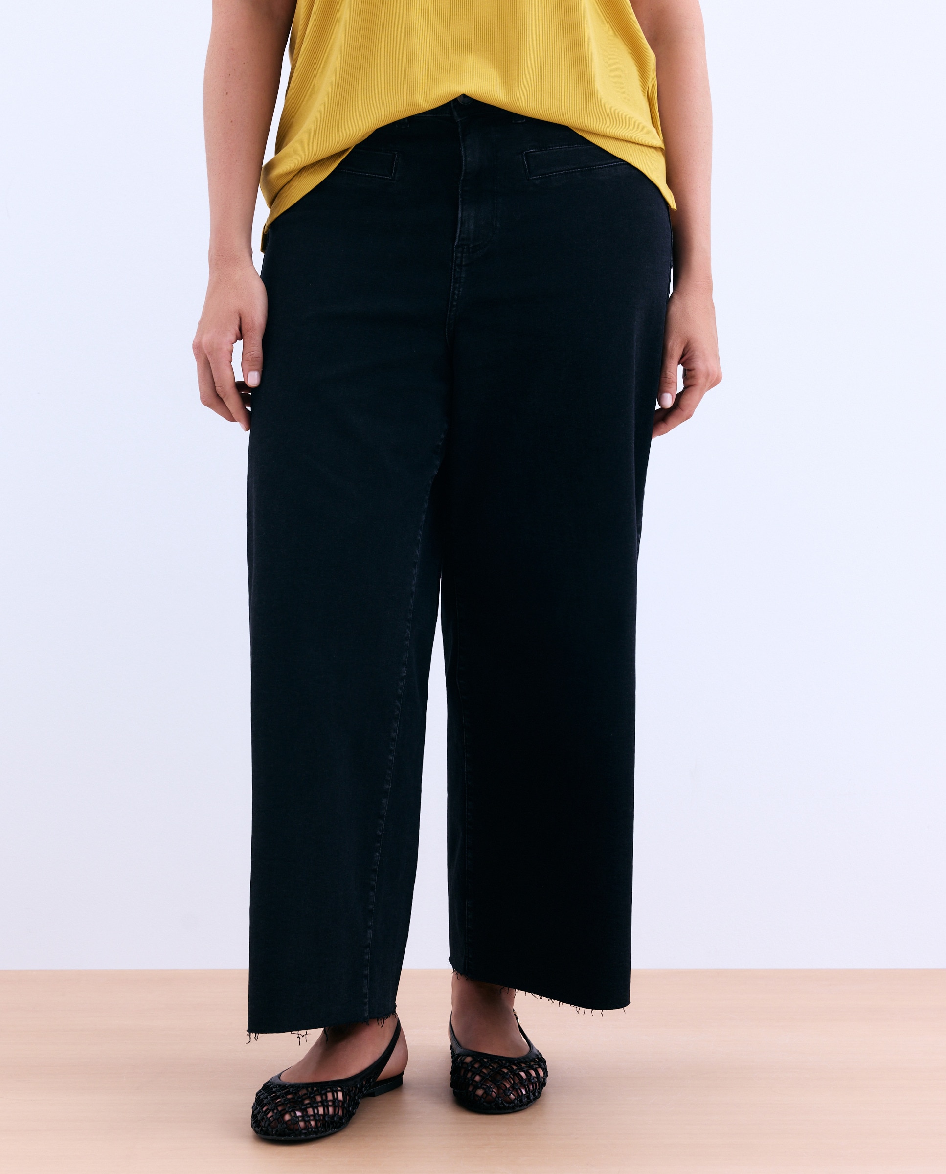 Jeans Culotte Preto-2