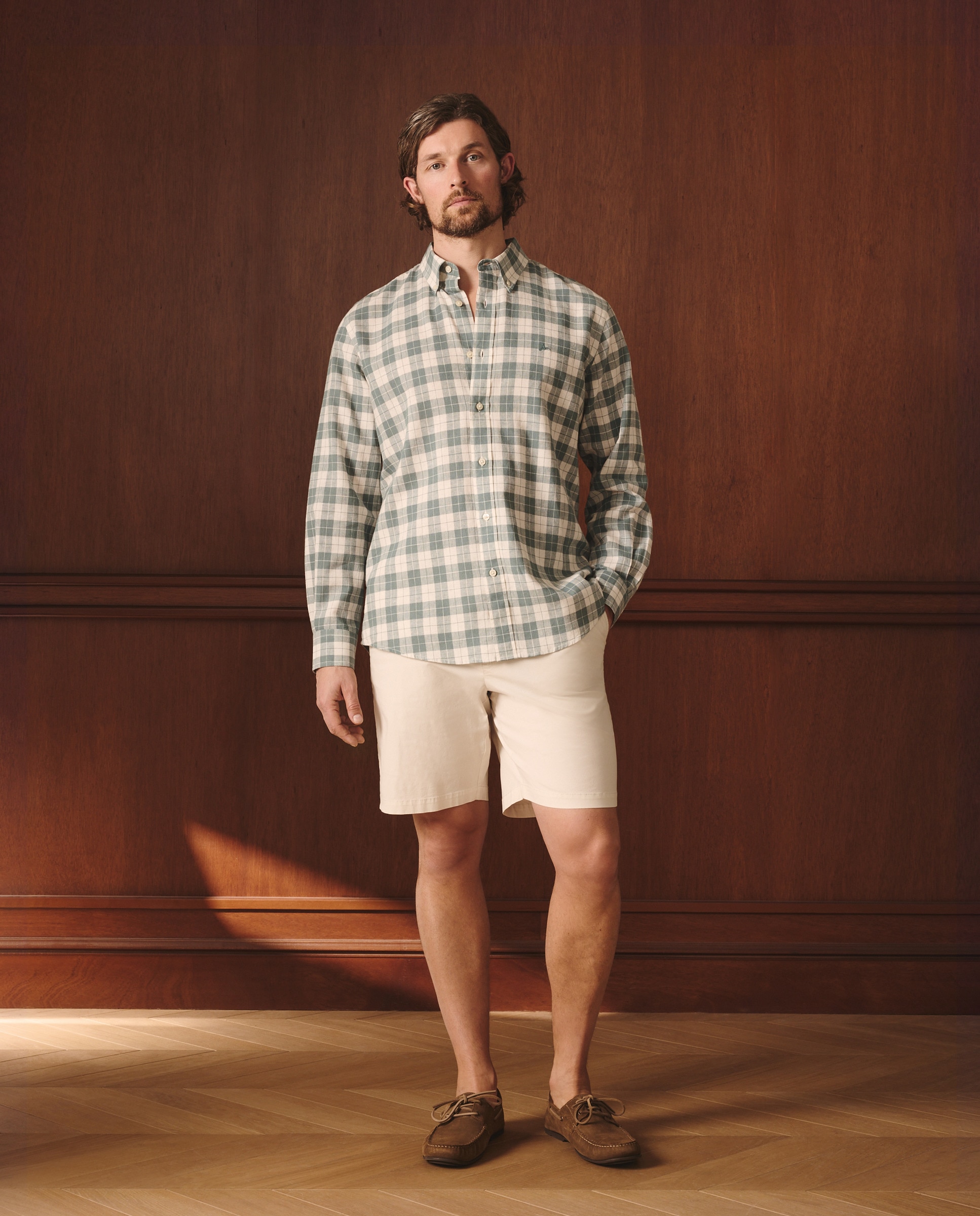 Camisa de Linho Classic Fit Verde-2