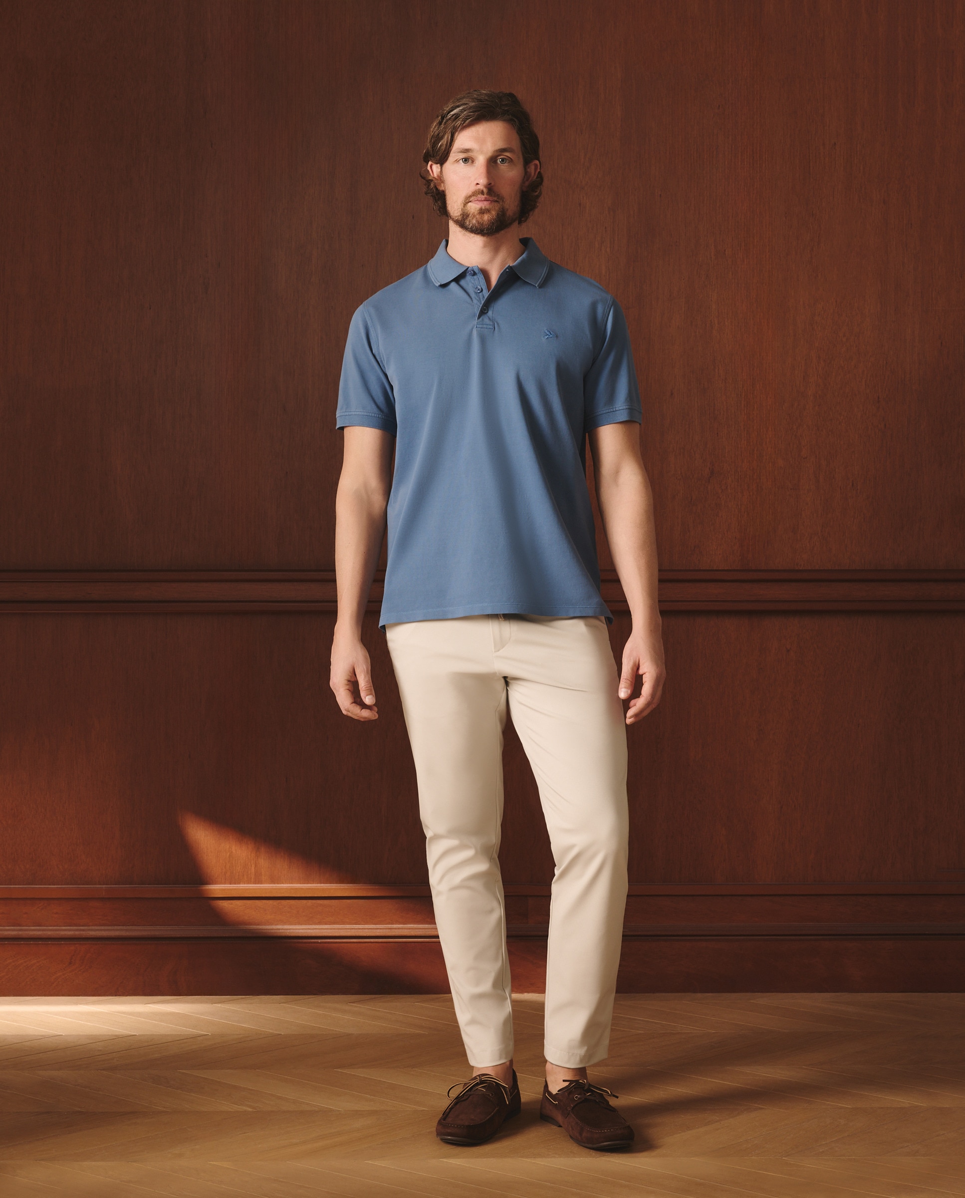Calças Chino Técnicas Regular Fit Pedra-1