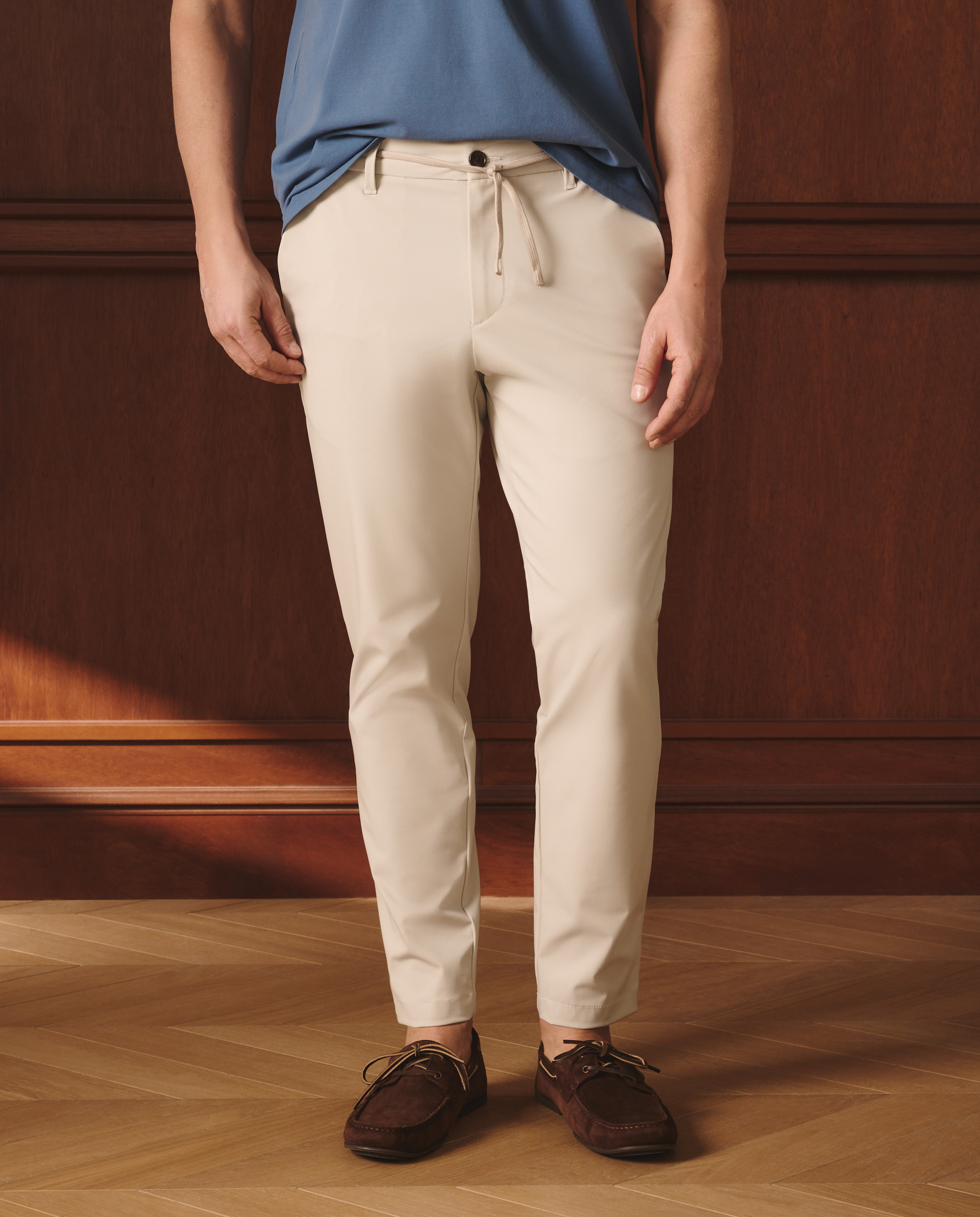 Calças Chino Técnicas Regular Fit Pedra-2