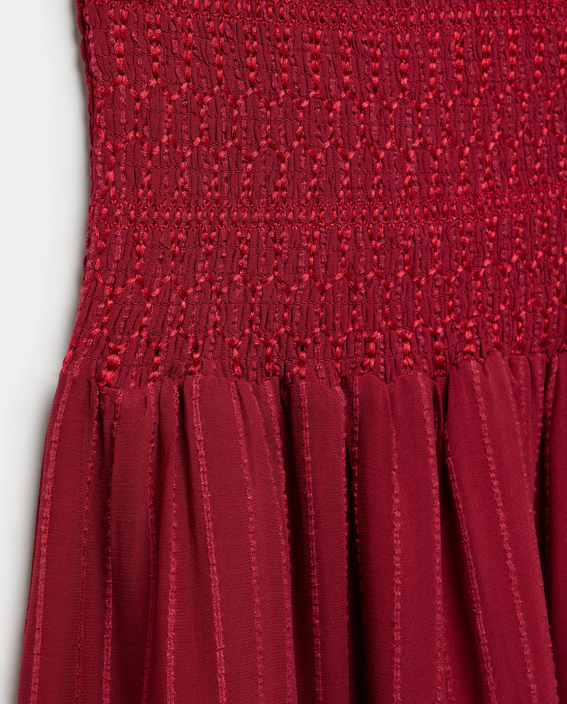 Saia com Elásticos na Parte Superior Ameixa-5