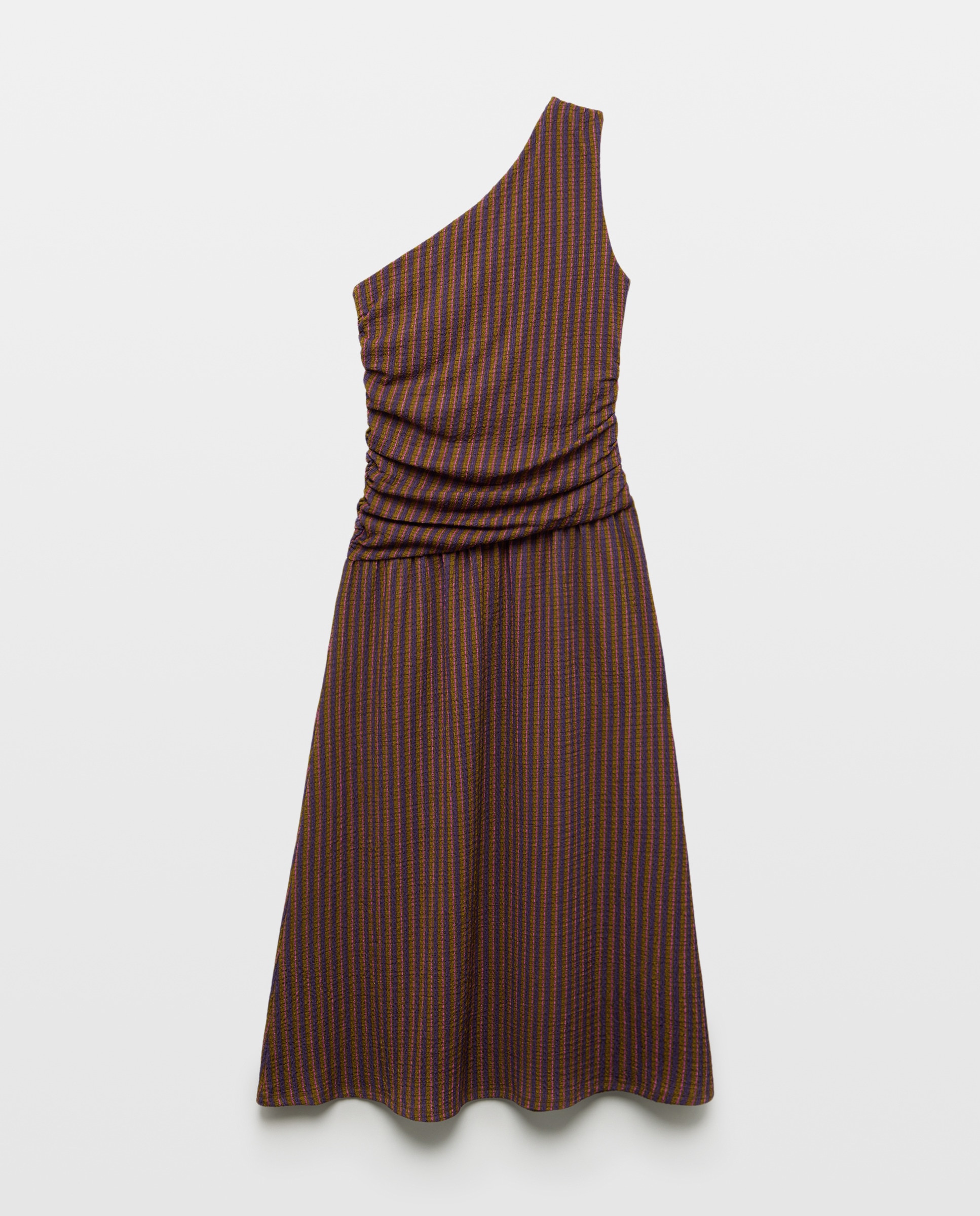 Imagen 0 de Vestido midi con tirante asimétrico