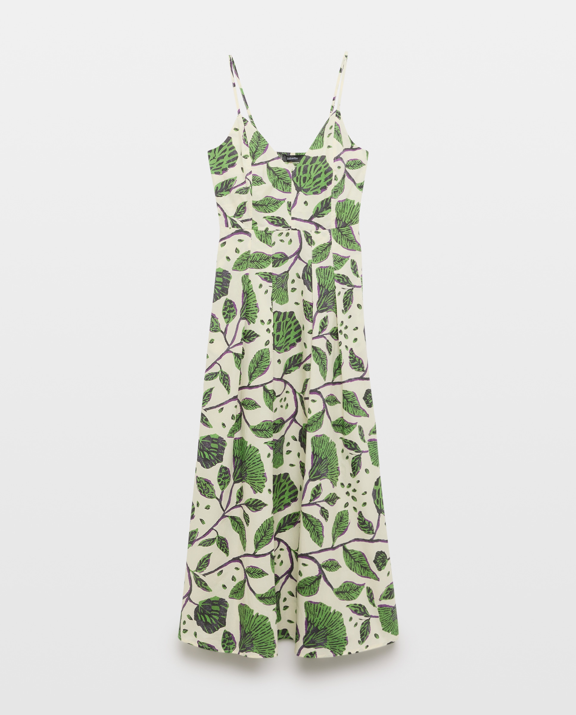 Vestido de Alças com Estampado Floral Verde-5
