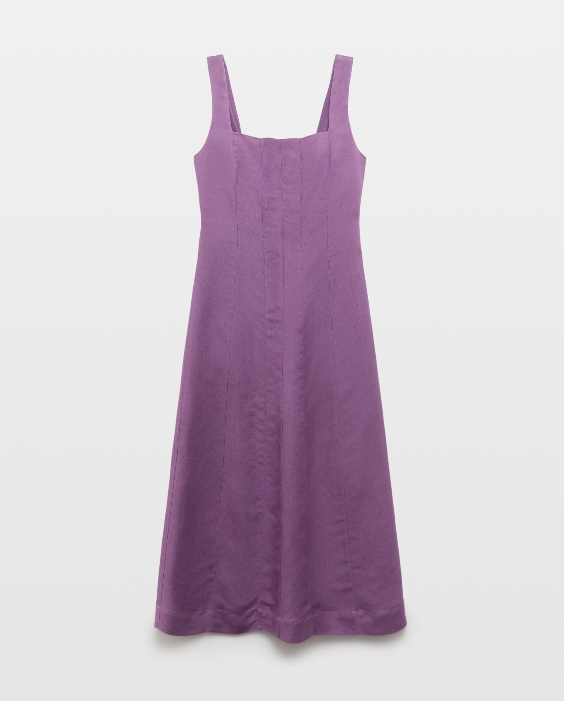 Vestido de Alças com Decote Quadrado 291 Beringela-4