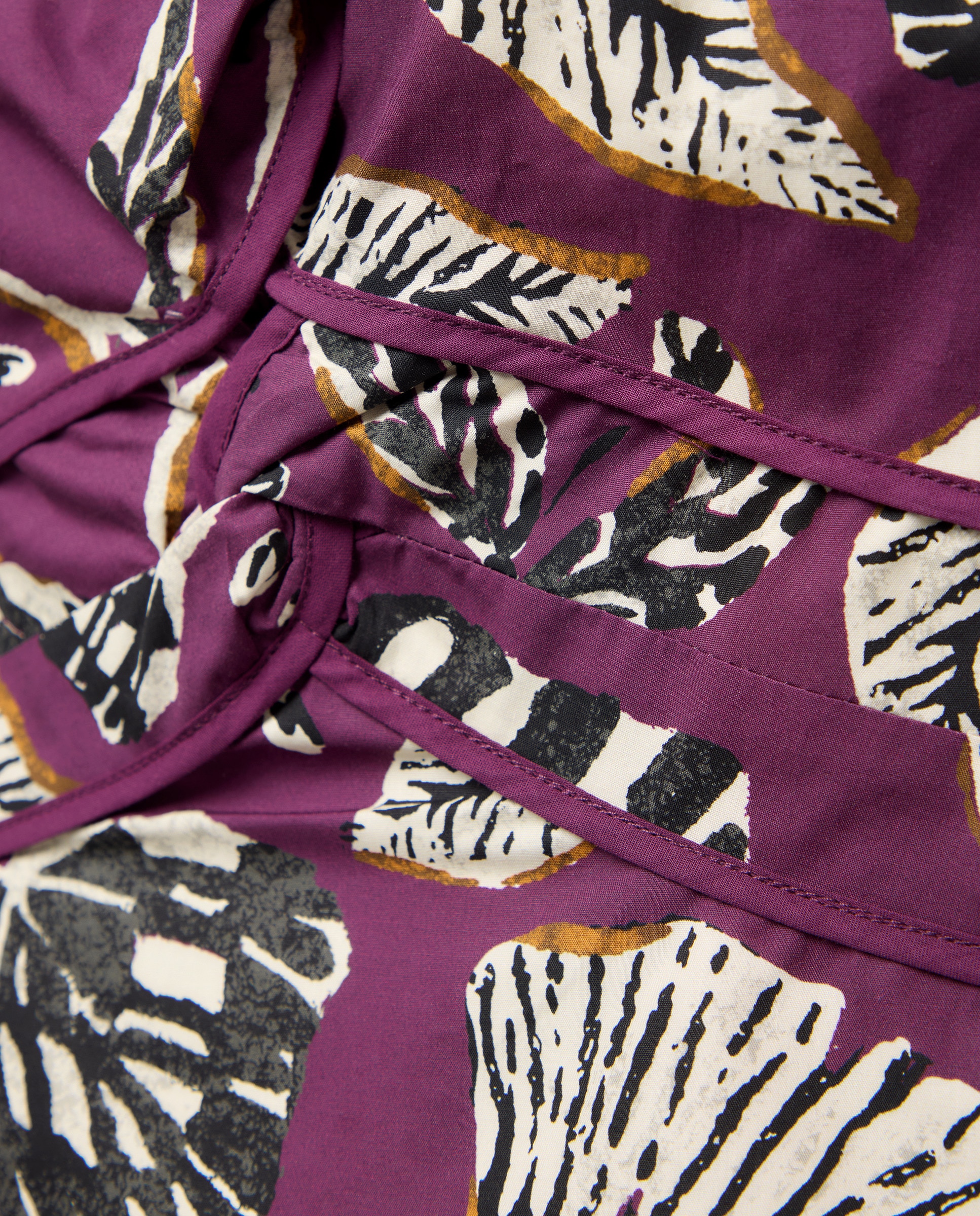 Top sem Mangas e com Estampado de Popelina Roxo-5