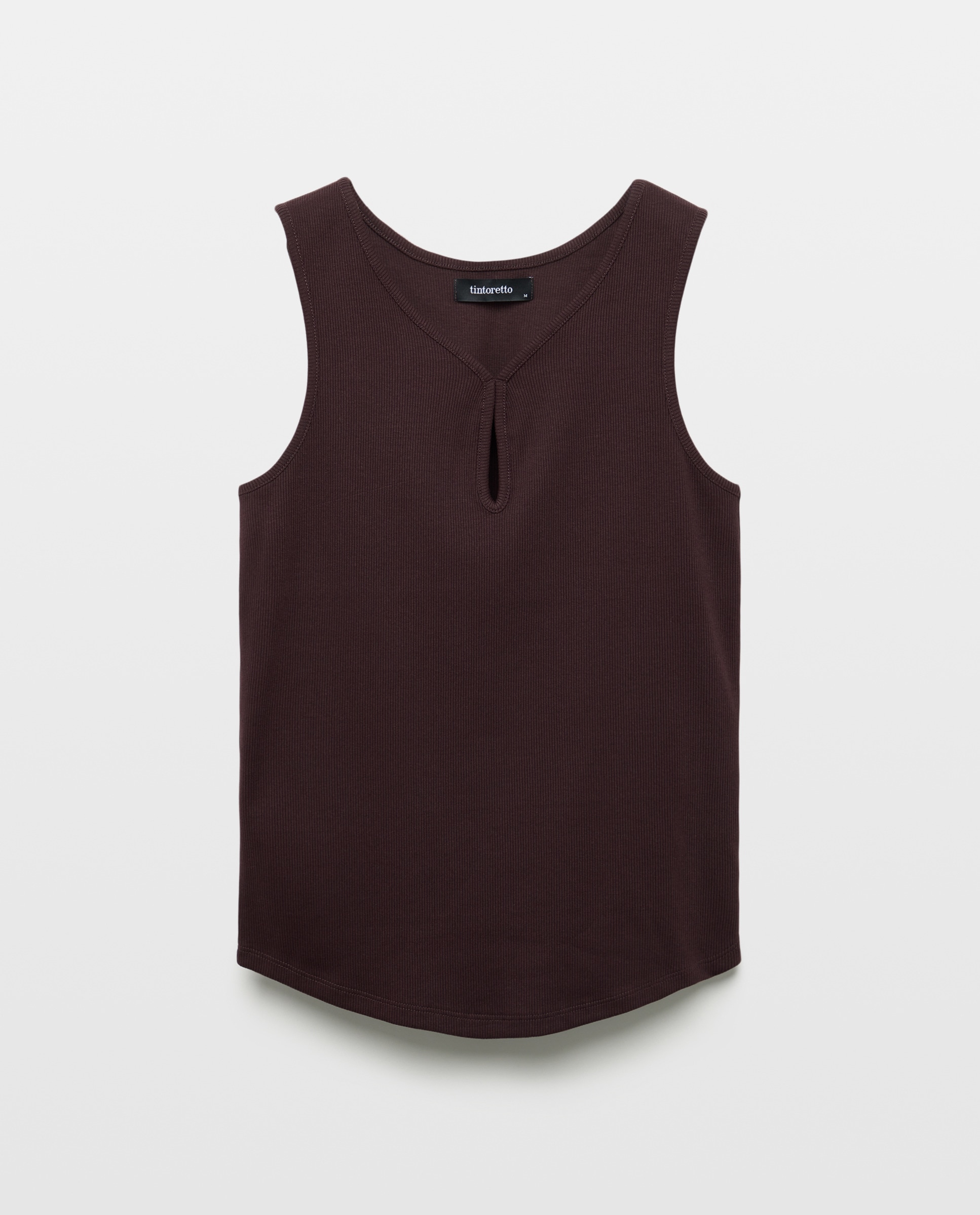 Imagen 0 de Camiseta de mujer sin mangas con abertura central