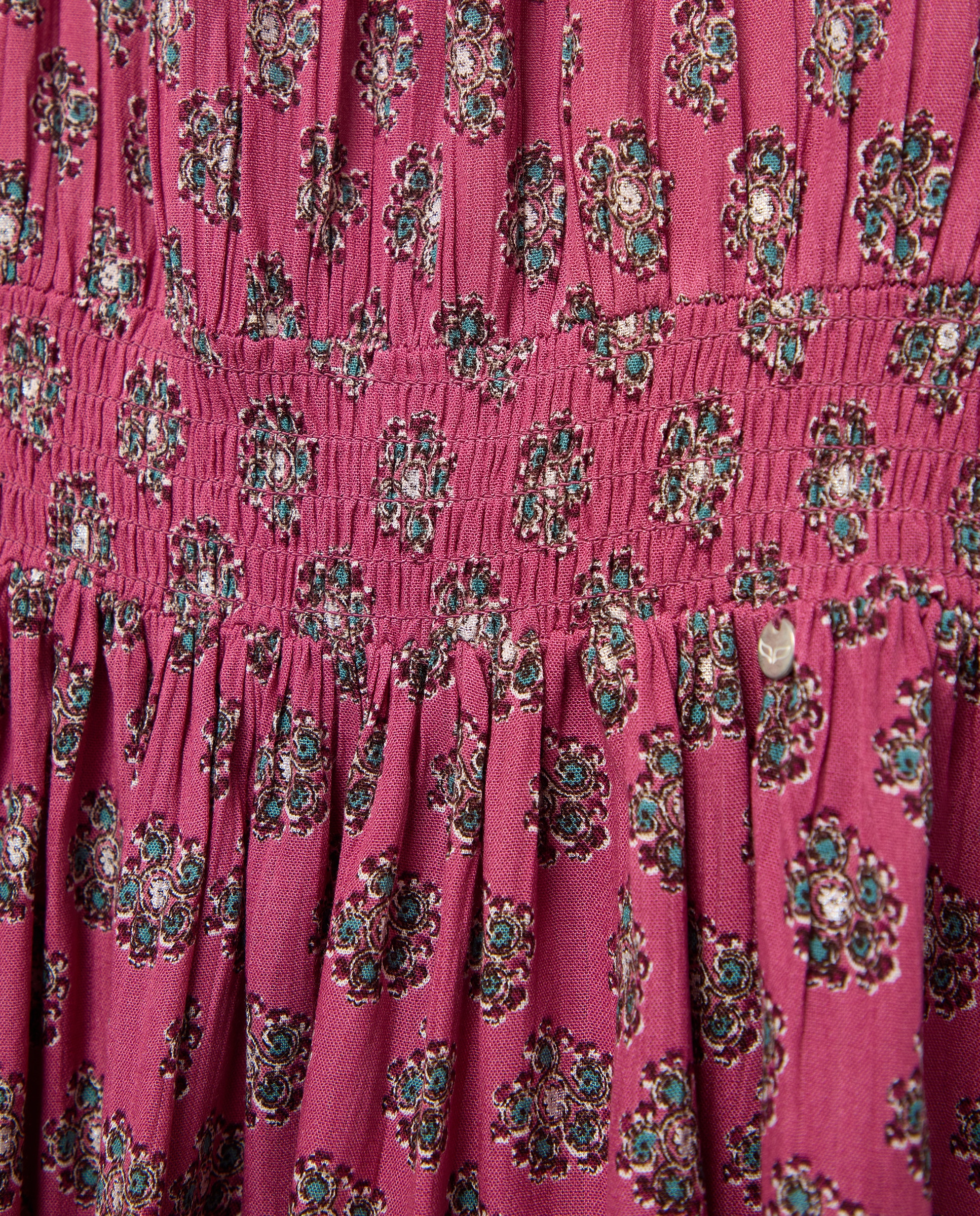 Vestido Halter Curto com Estampado 230 Rosa Escuro-5