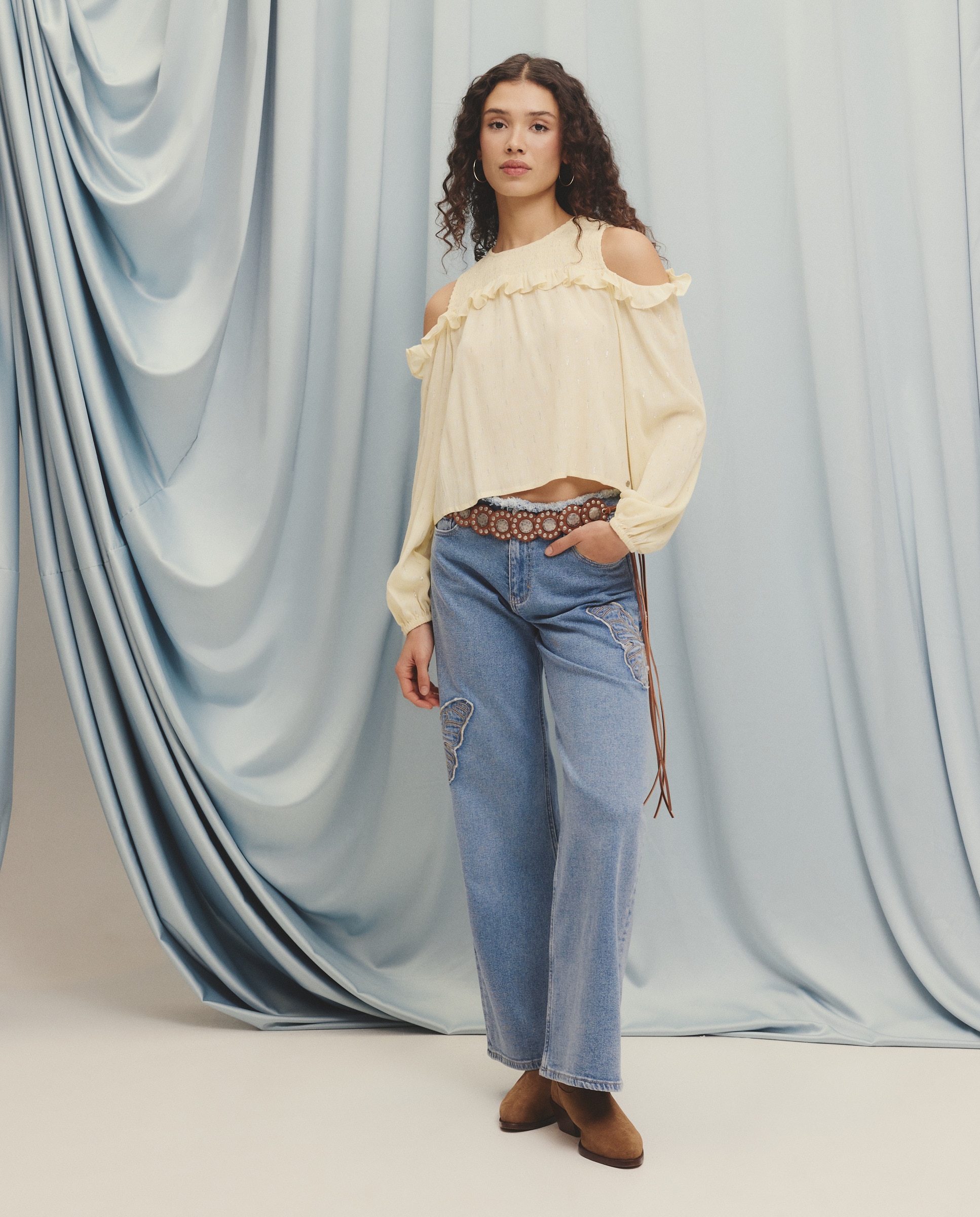 Blusa M3 Cutout com Estampado 300 Amarelo-2