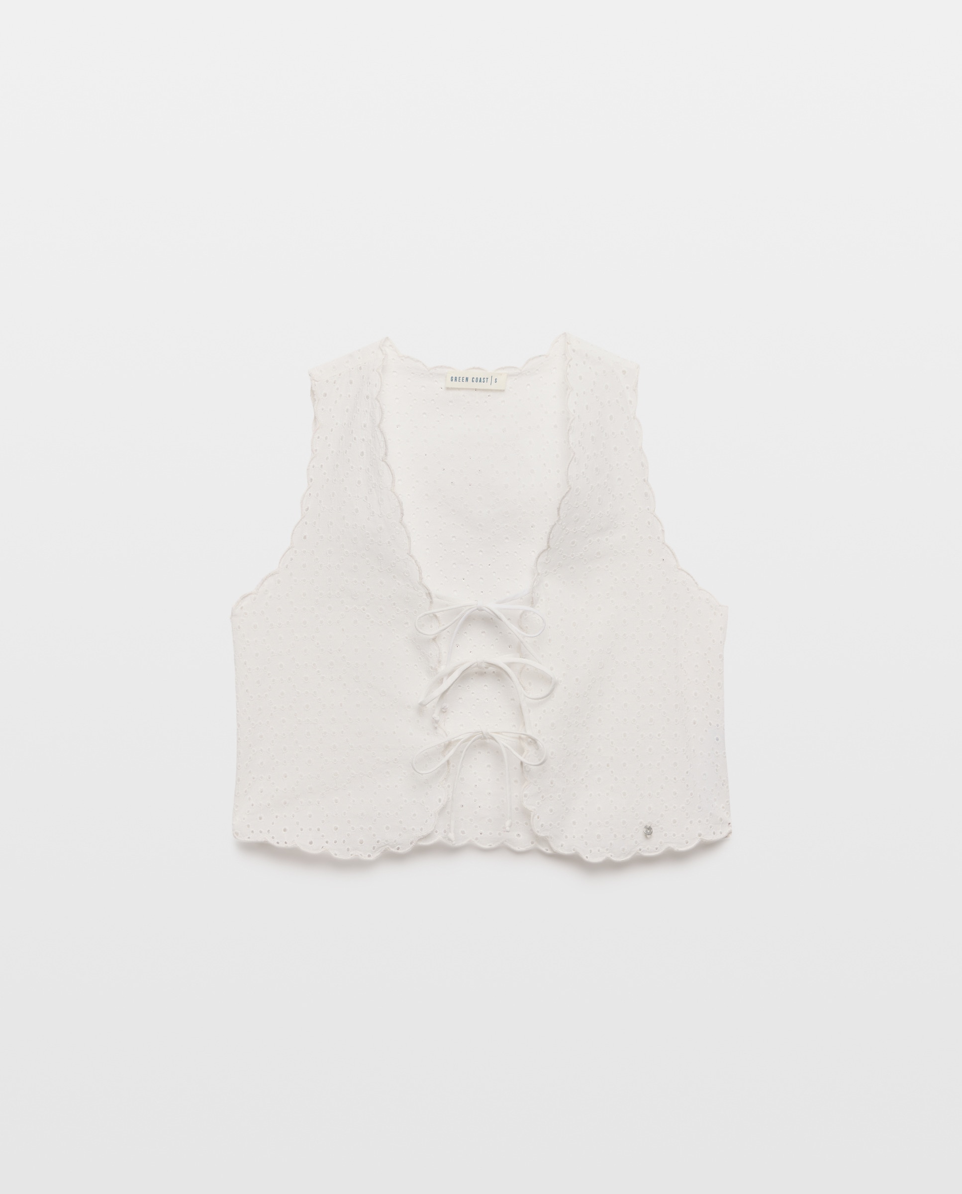 Colete com Bordado Suíço Branco-4