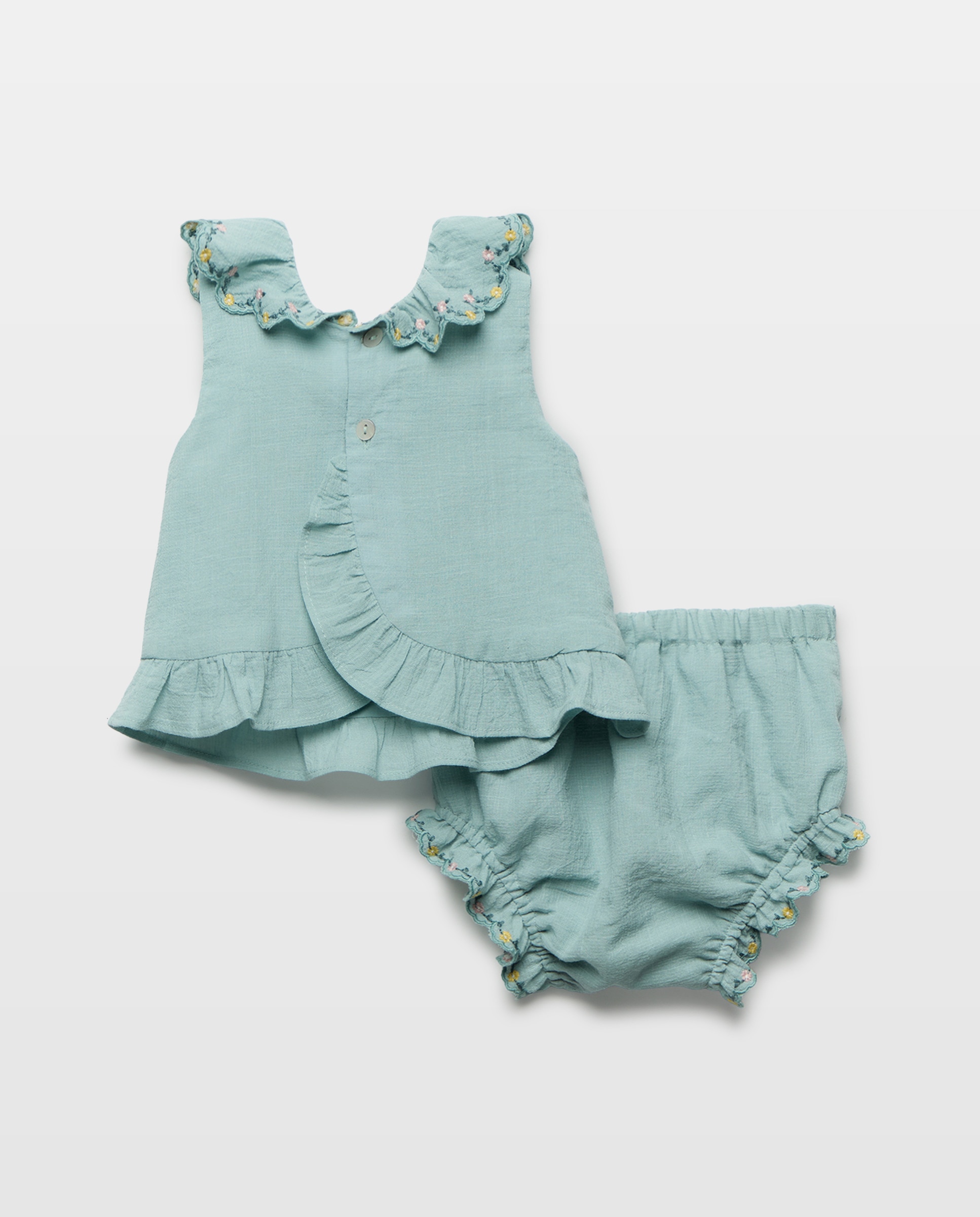 Conjunto de Duas Peças de Bebé com Bordado Floral Coconut El Corte Inglés Sabão-2