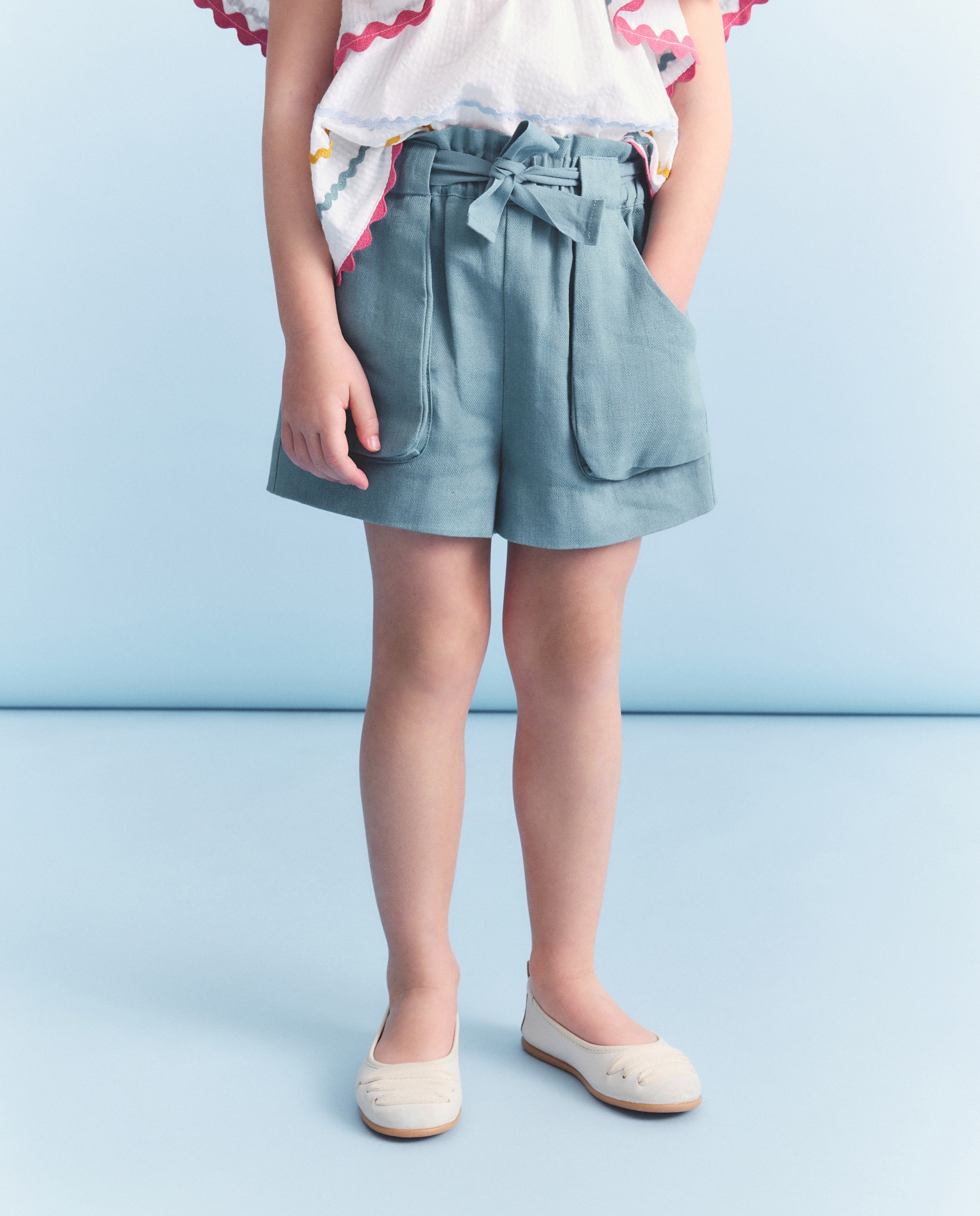 Calções de Linho 530 Verde Escuro-2