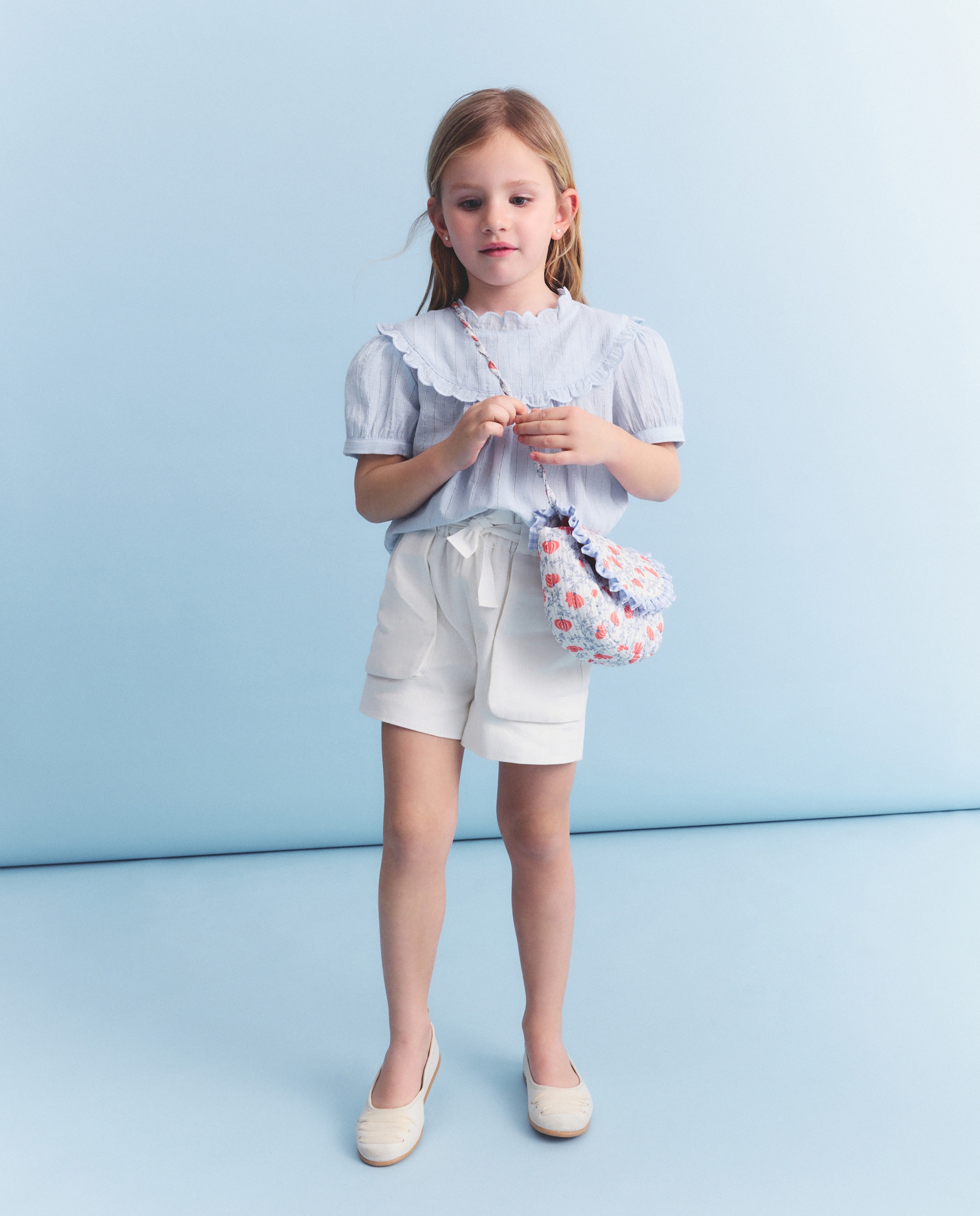 Blusa de Manga Curta 400 Azul-2