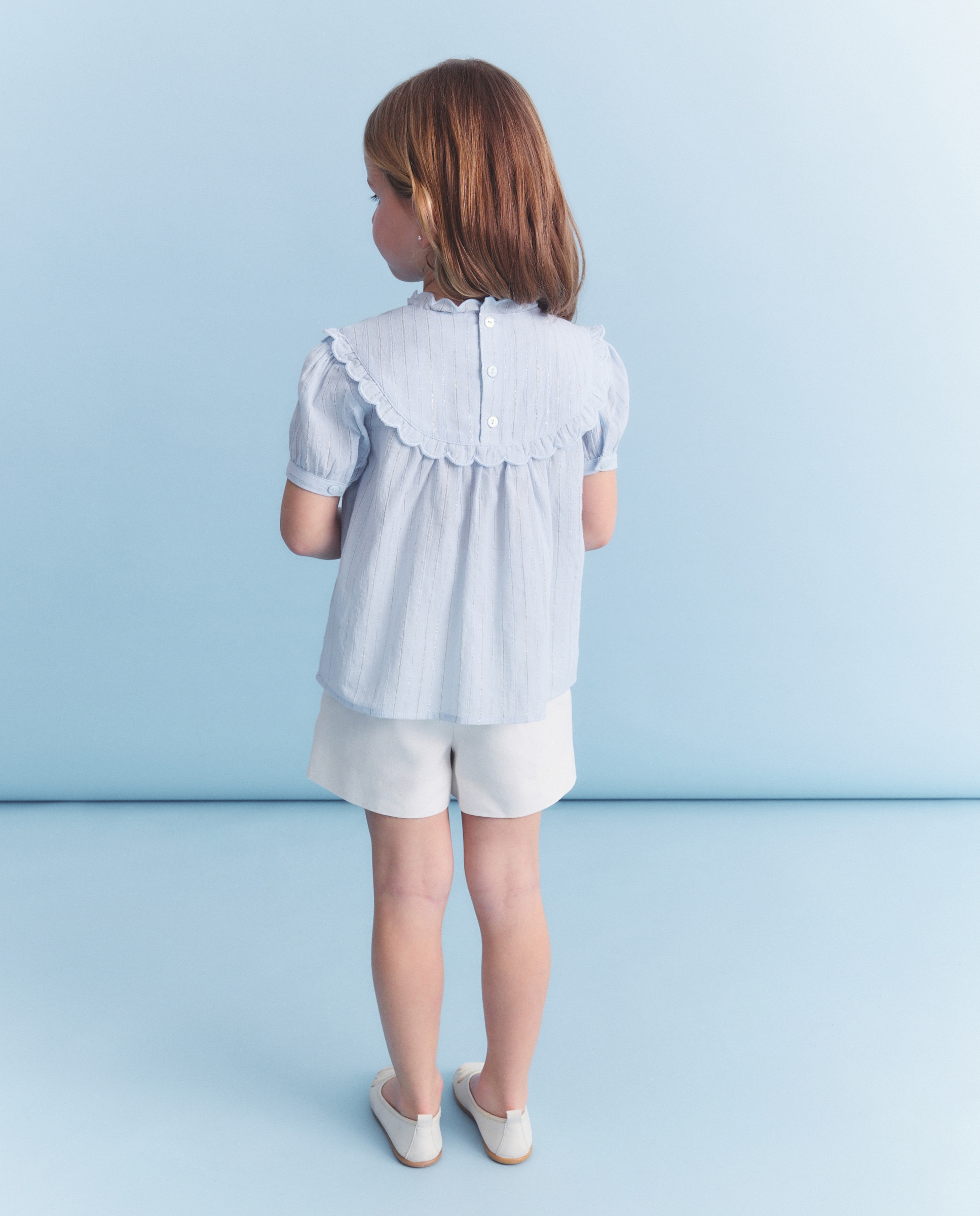 Blusa de Manga Curta 400 Azul-3