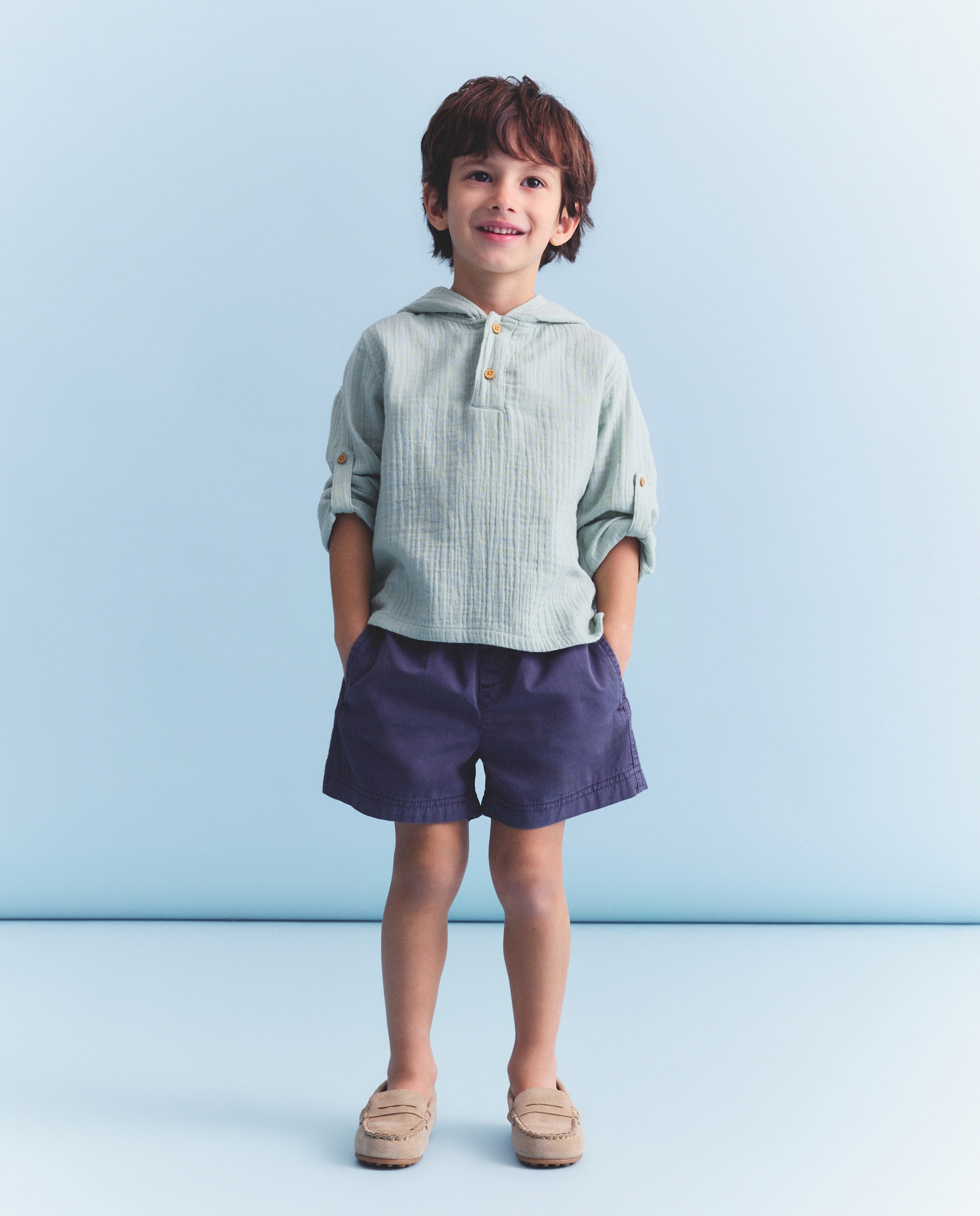 Bermudas Ligeiras de Sarja Coconut El Corte Inglés Azul-marinho-2