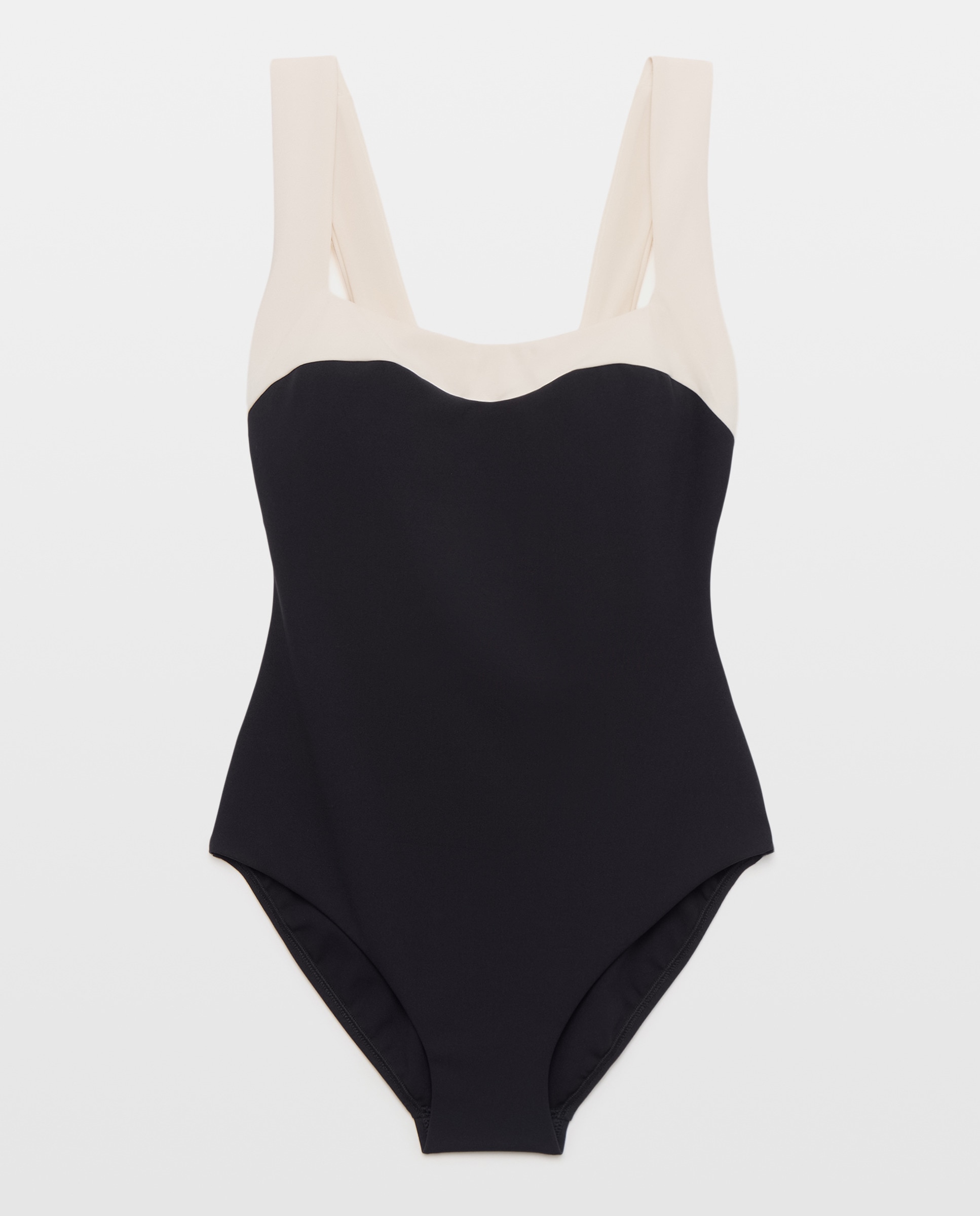 Fato de Banho Redutor com Contraste Preto-4