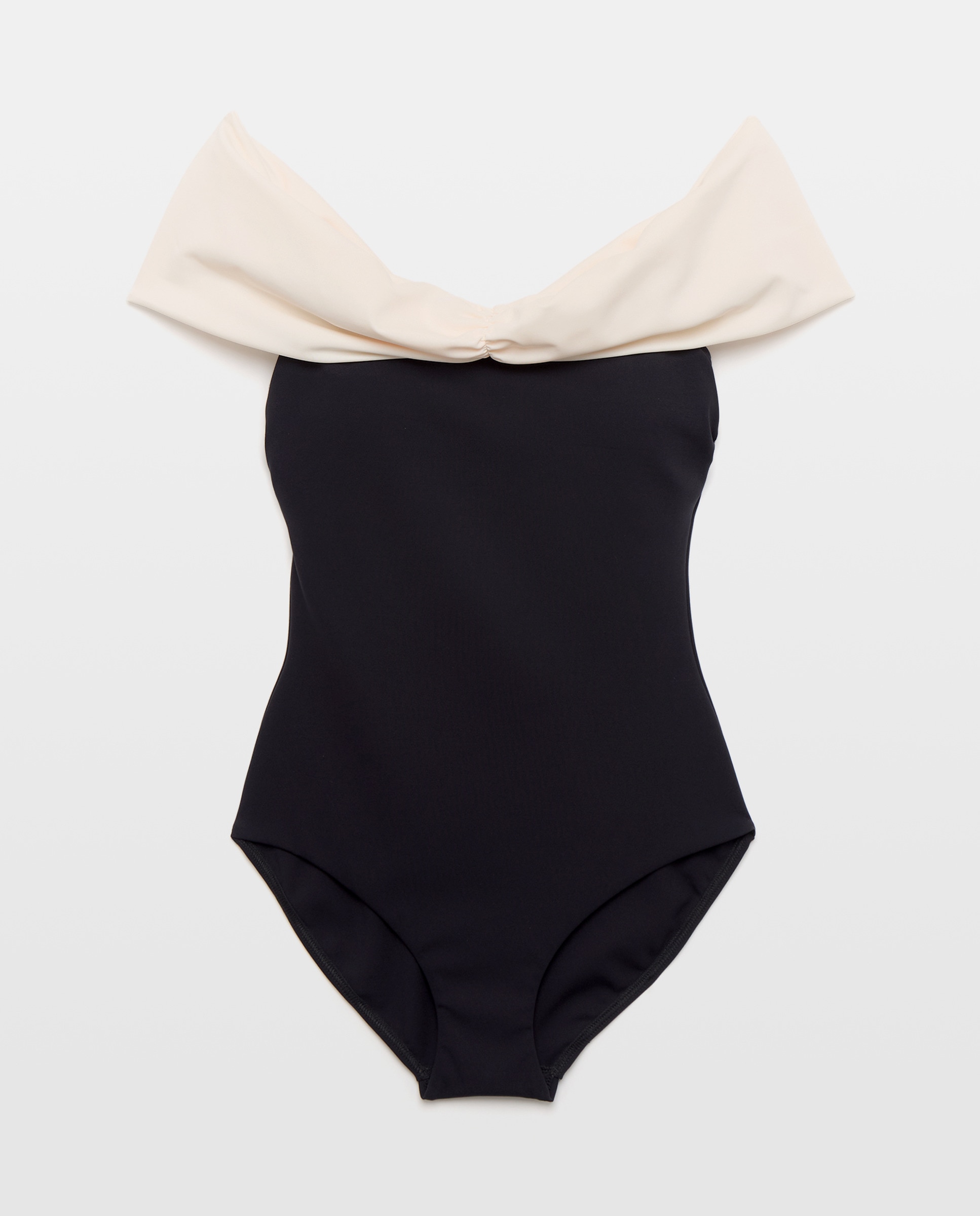 Fato de Banho Redutor com Decote à Barco Preto-4