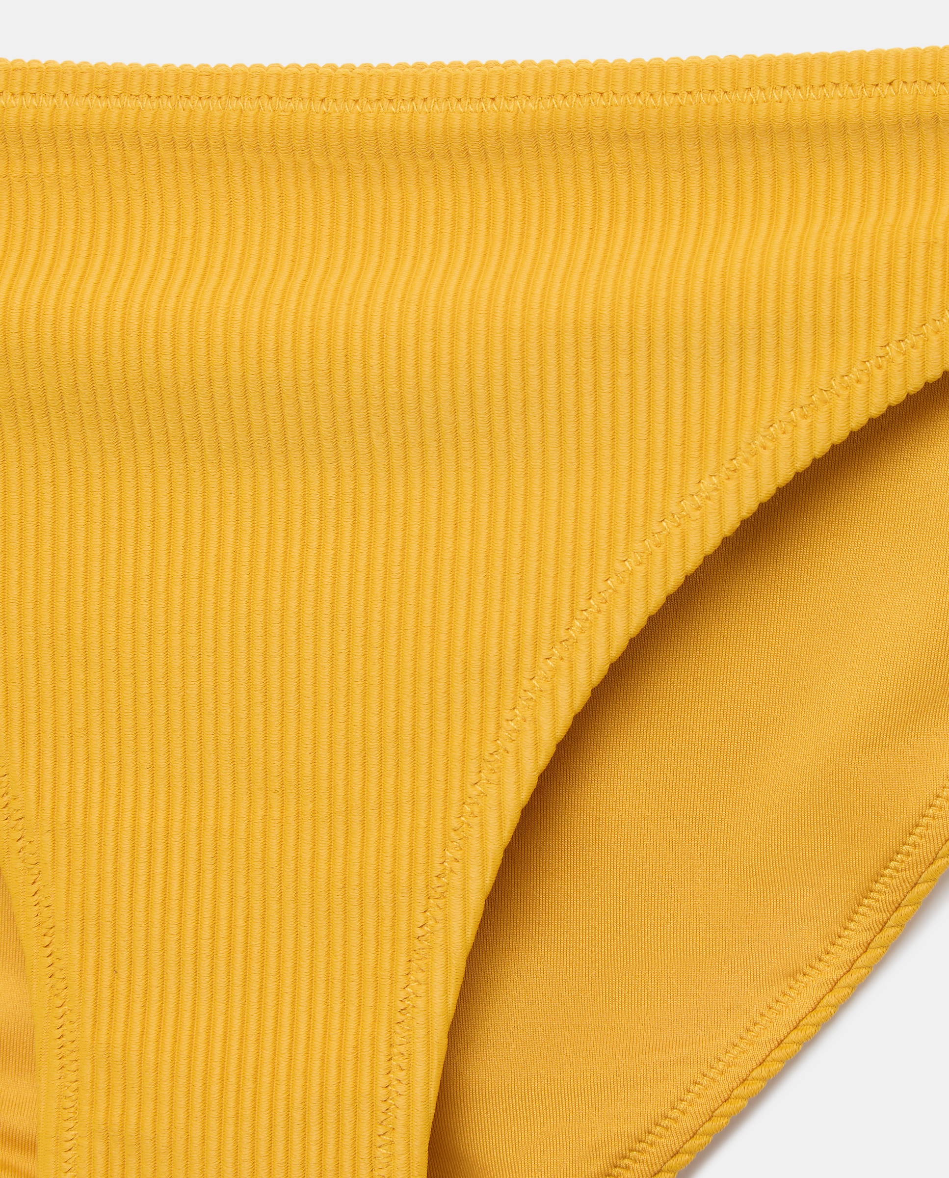 Cueca de biquíni de cintura subida 300 Amarelo-5
