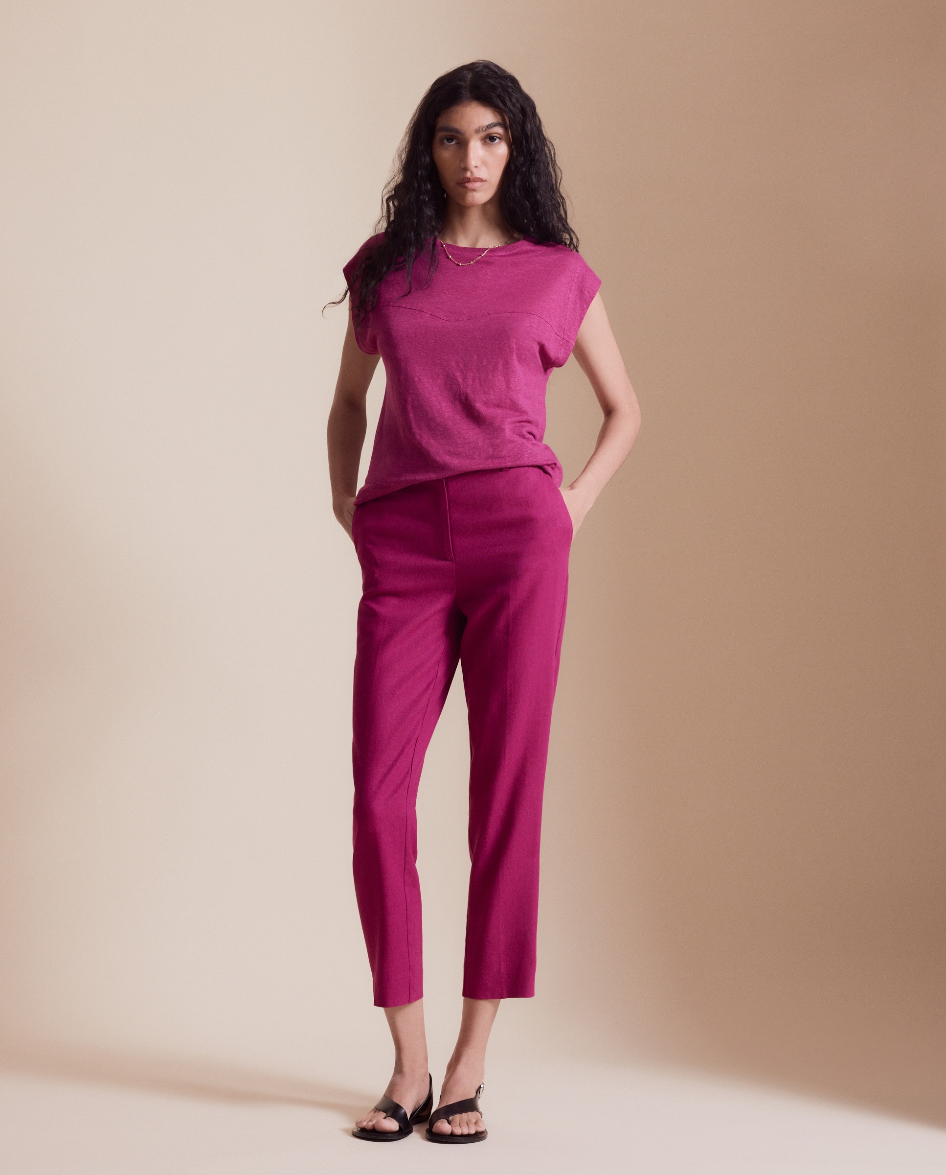 T-shirt Lisa sem Mangas Buganvília-2