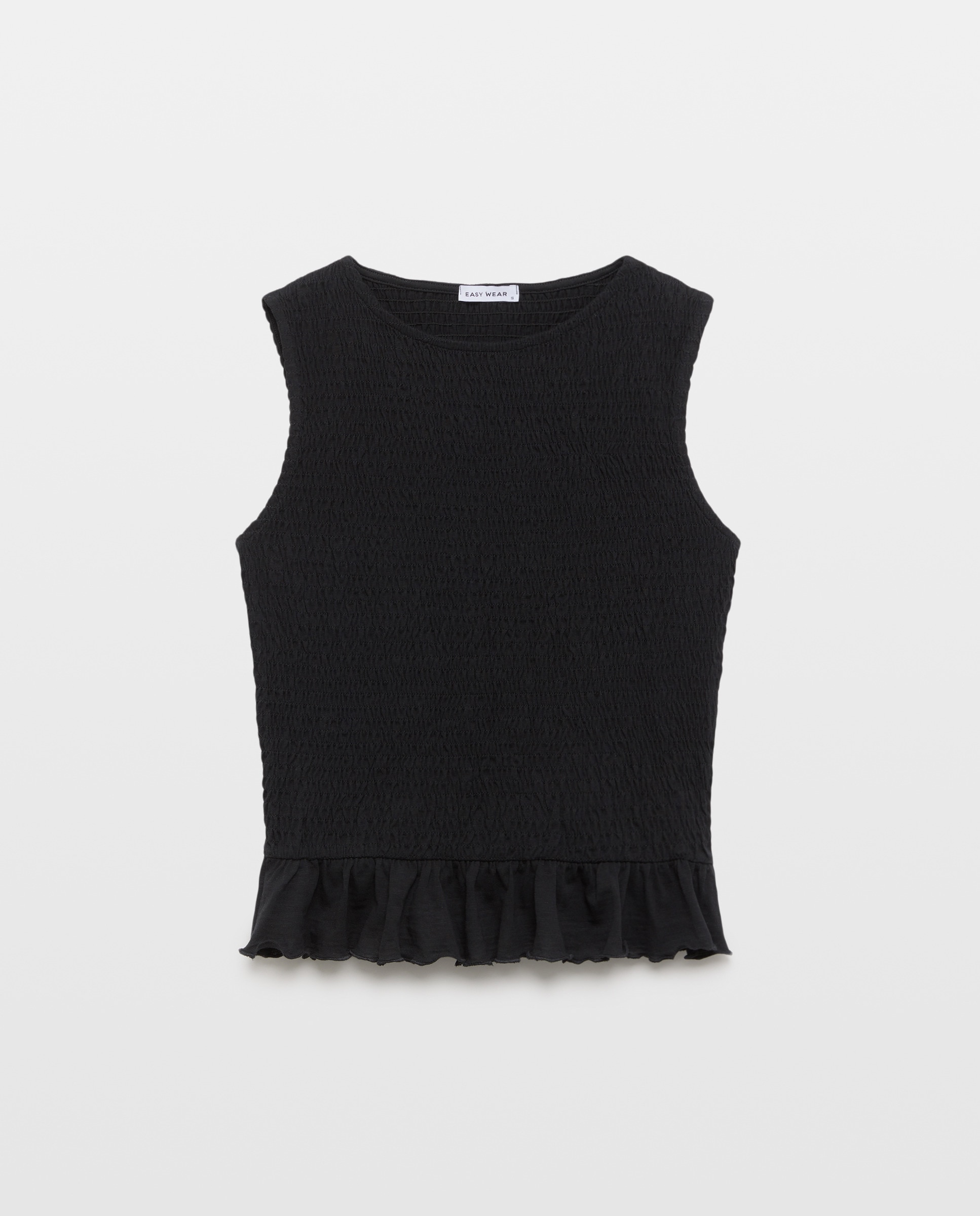 T-shirt sem mangas Preto-4