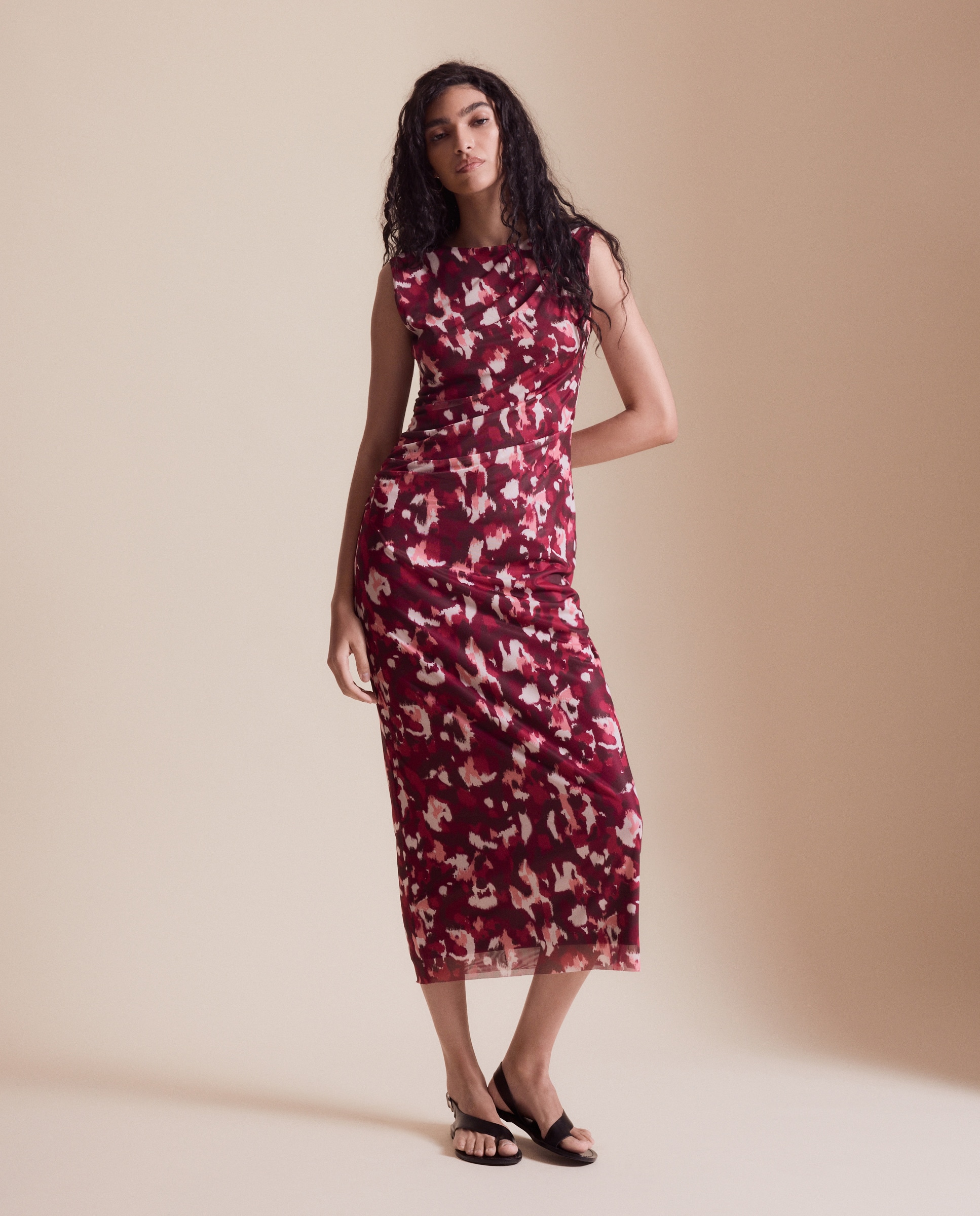 Imagem 0 de Vestido Comprido com Tule Estampado