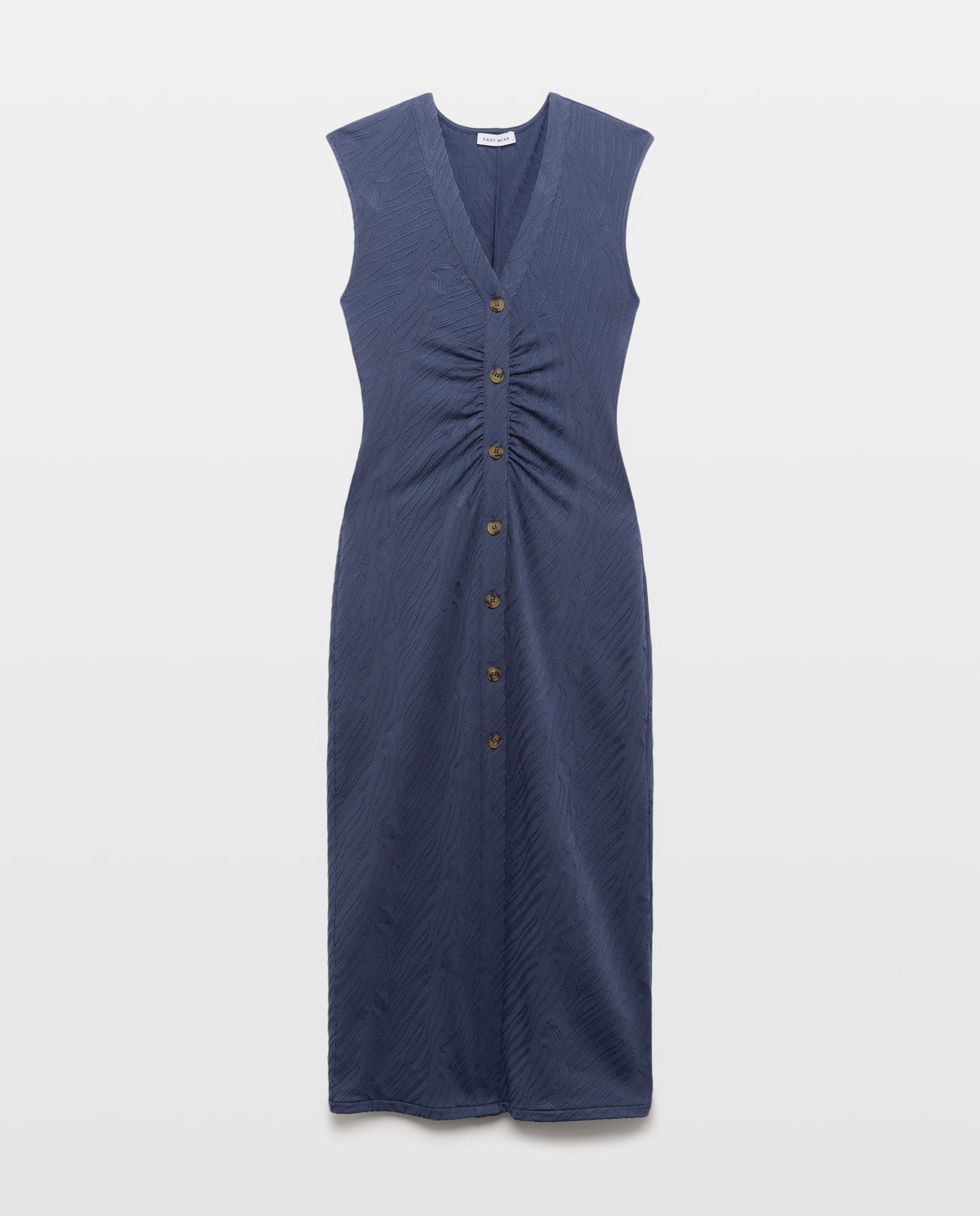 Vestido Midi sem Mangas 410 Azul Claro-4