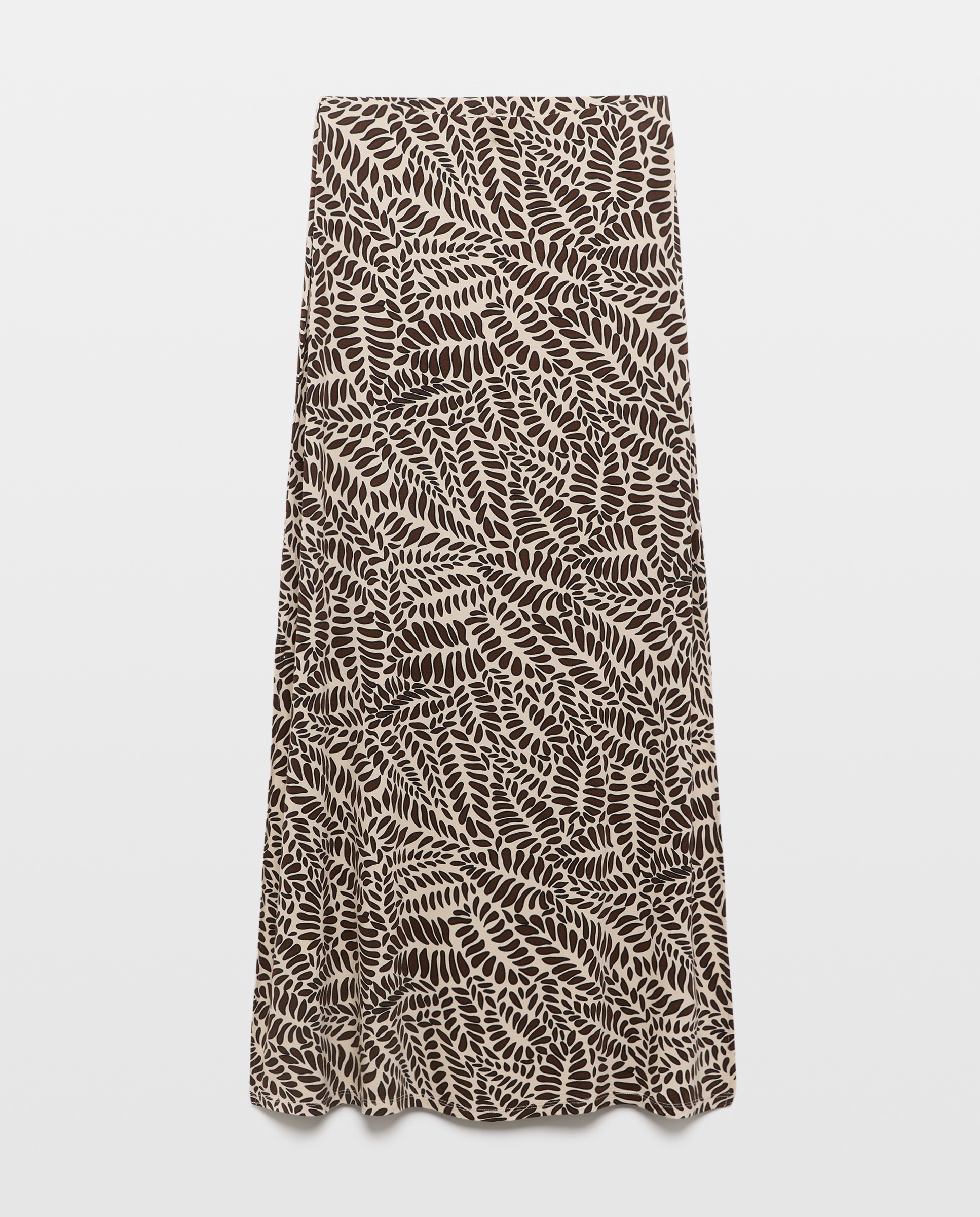 Saia Midi com Estampado Branco-4