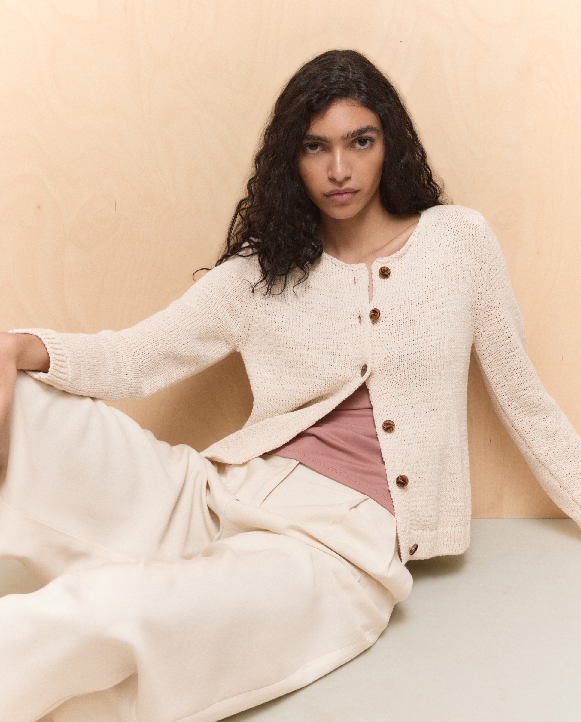 Imagem 0 de Casaco de malha liso