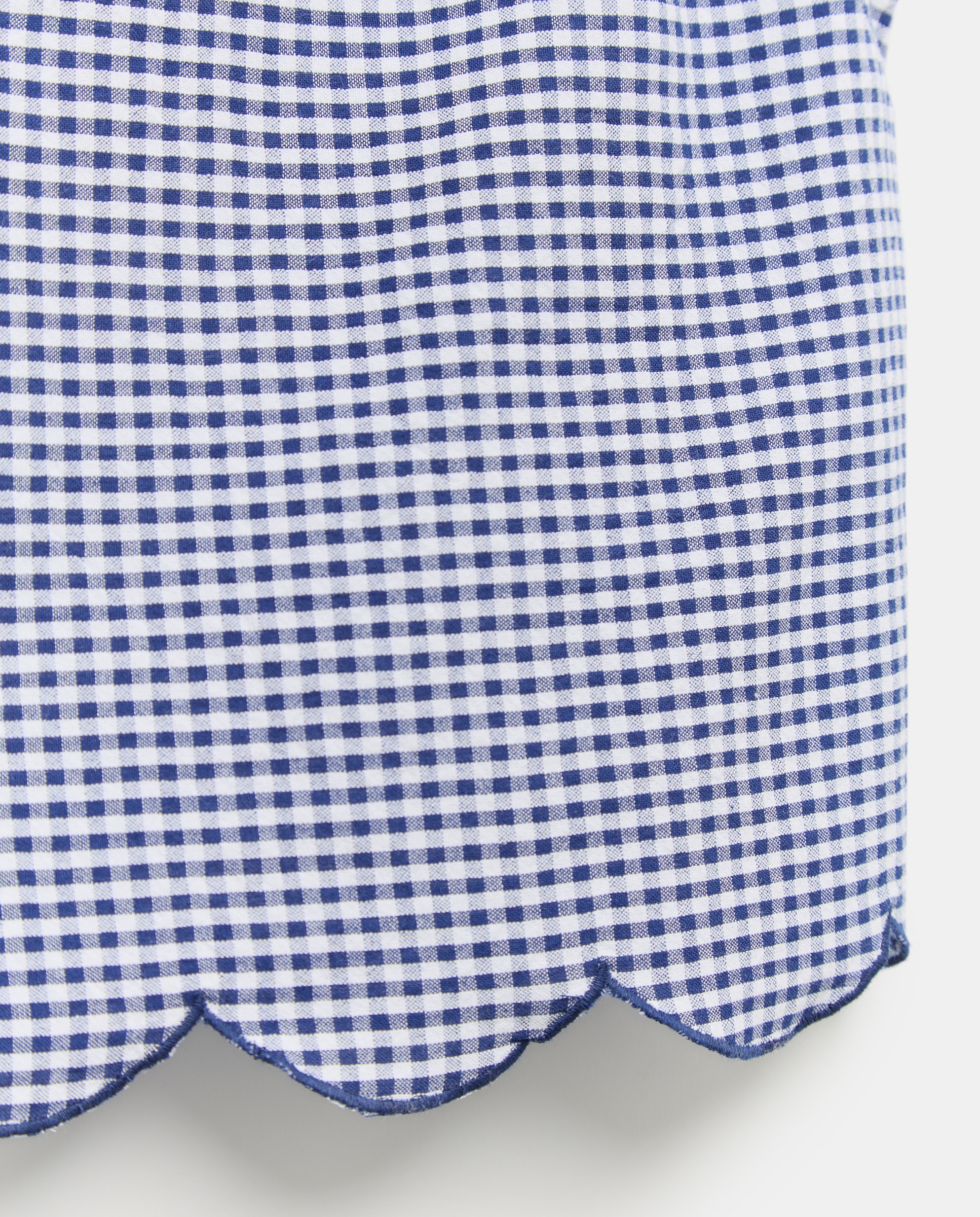 Top com Parte Inferior Bordada e Decote Redondo Azul-marinho-5