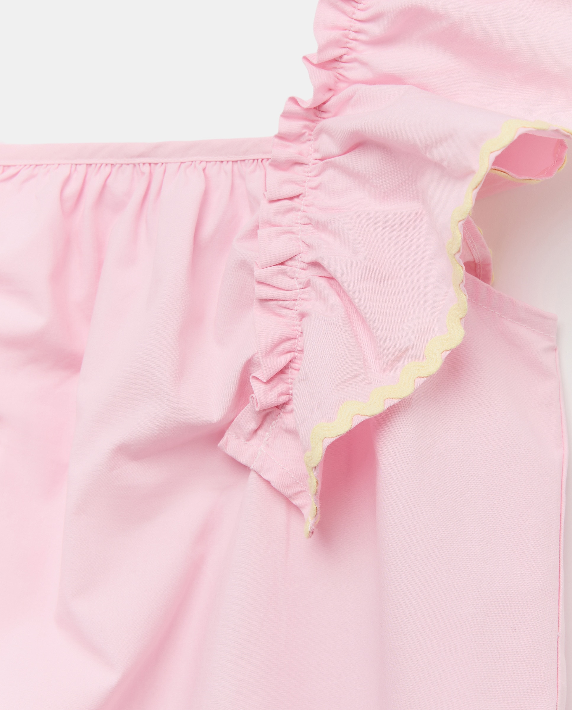 Blusa com Folho e Alças Largas 200 Rosa-5