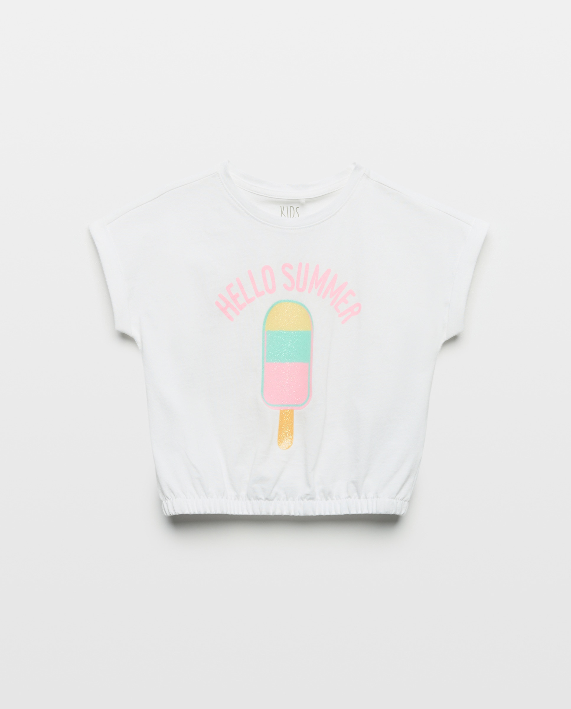 T-shirt de Alças com Elástico na Parte Inferior e Fantasia Kids El Corte Inglés Branco-4