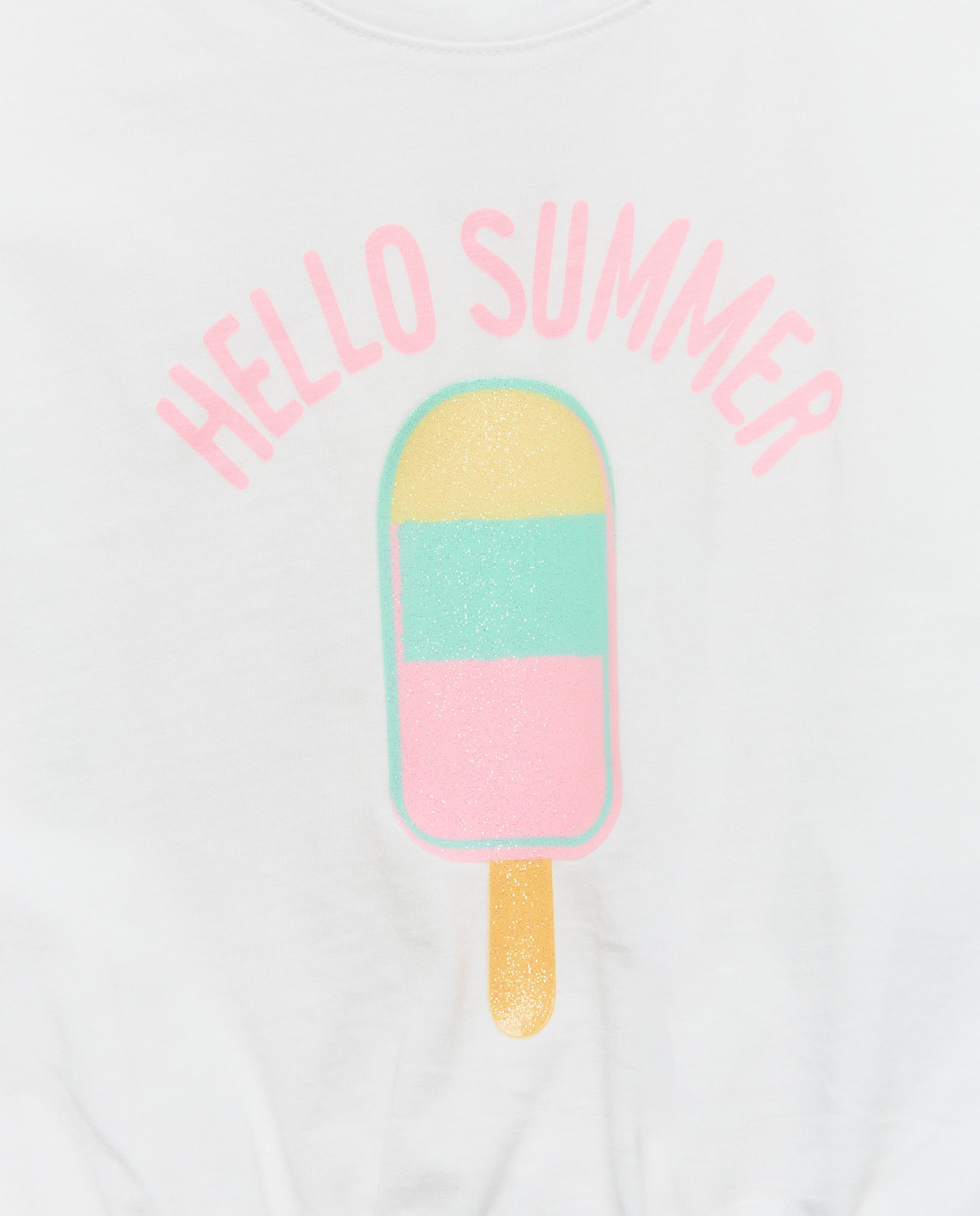 T-shirt de Alças com Elástico na Parte Inferior e Fantasia Kids El Corte Inglés Branco-5