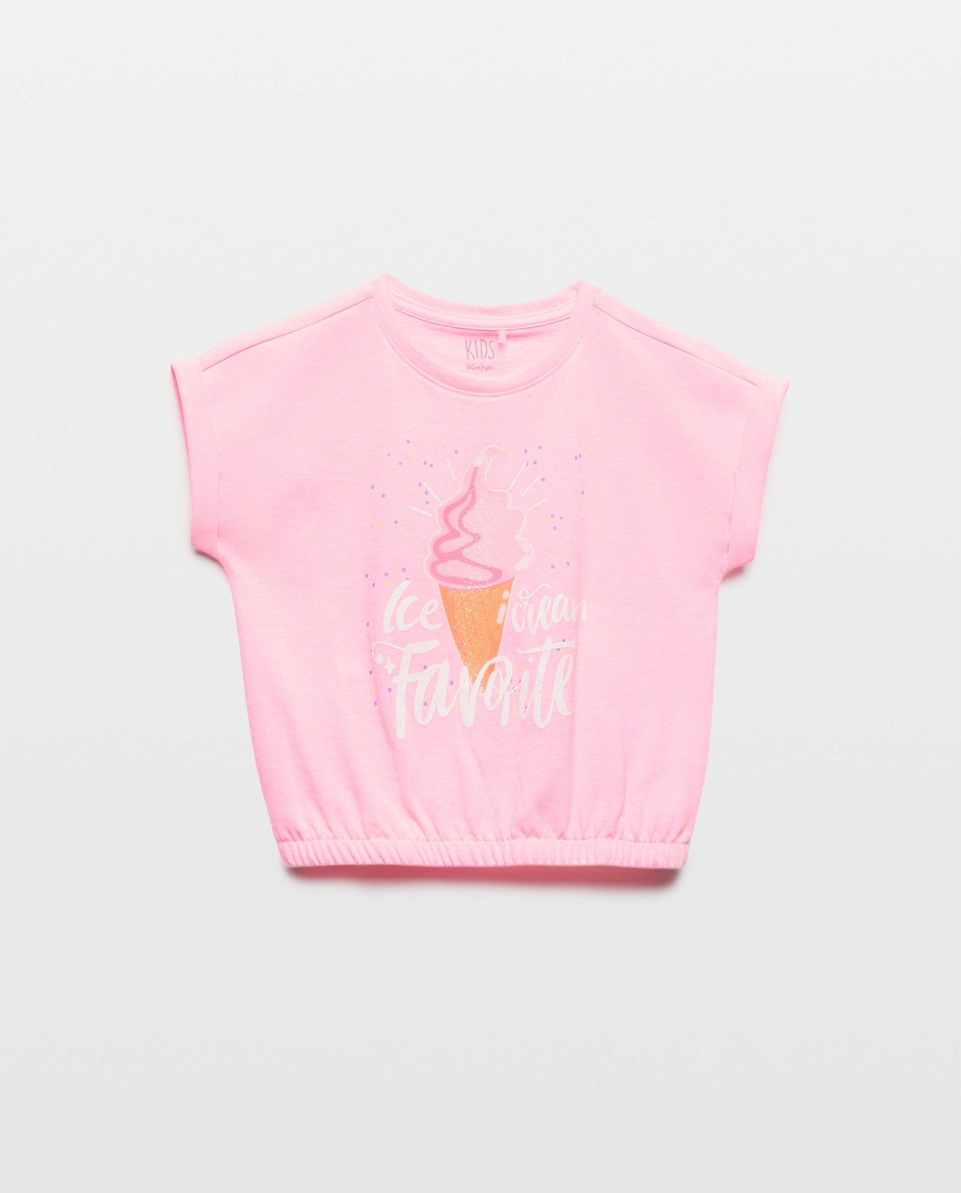 T-shirt de Alças com Elástico na Parte Inferior e Fantasia Kids El Corte Inglés Rosa-4