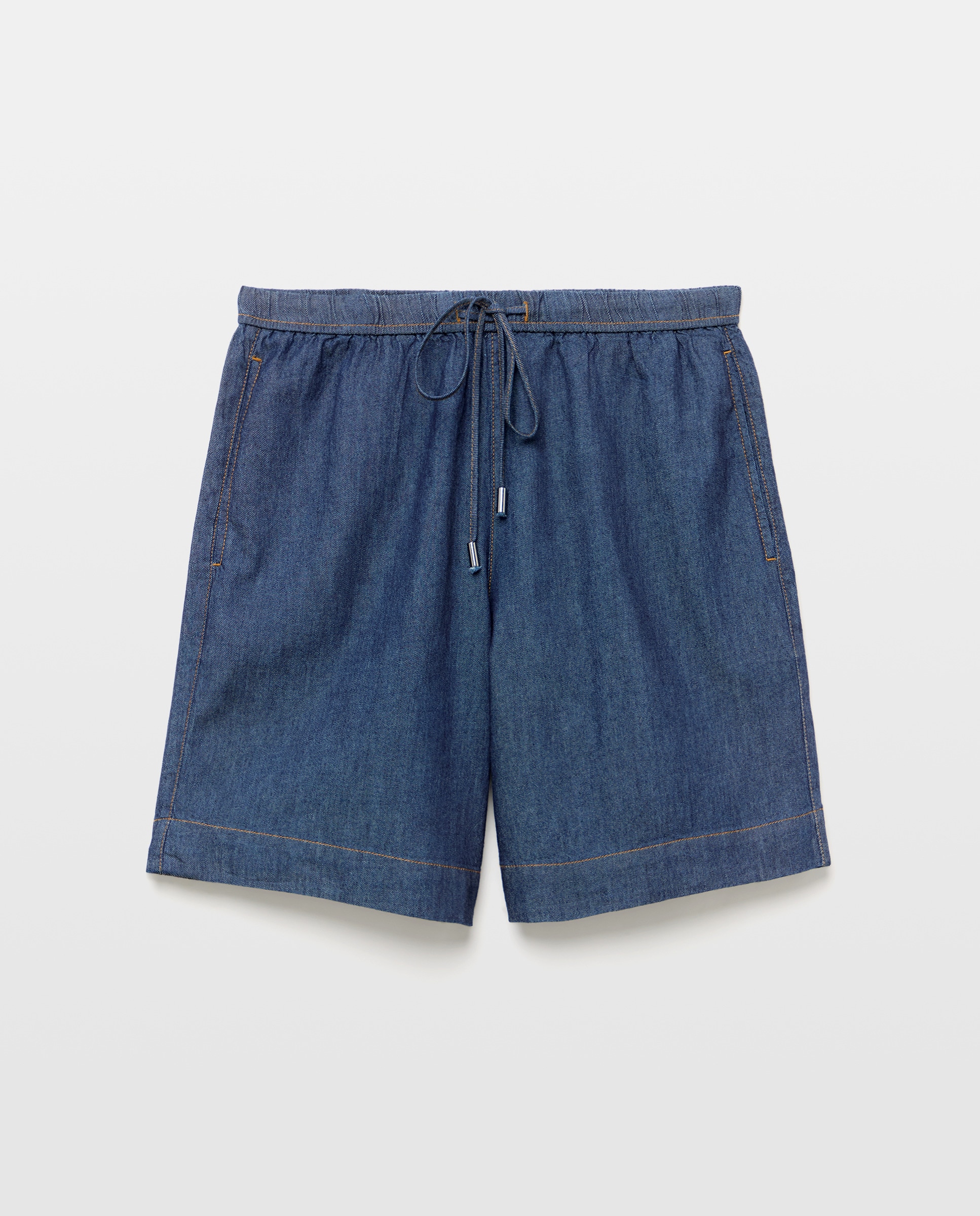 Bermudas de Ganga Lisas Cinzento-4