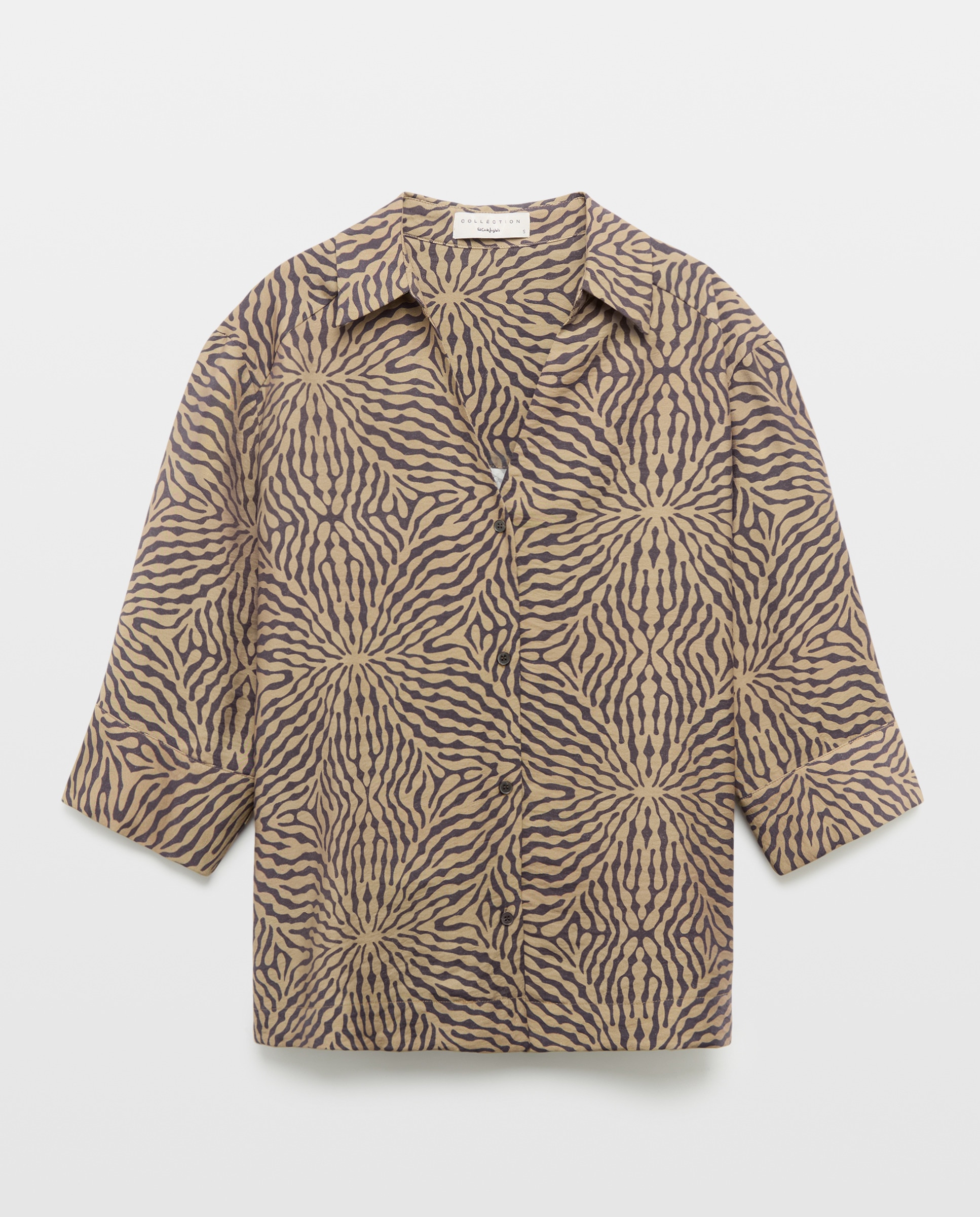 Top Tipo Polo com Animal Print Verde-4