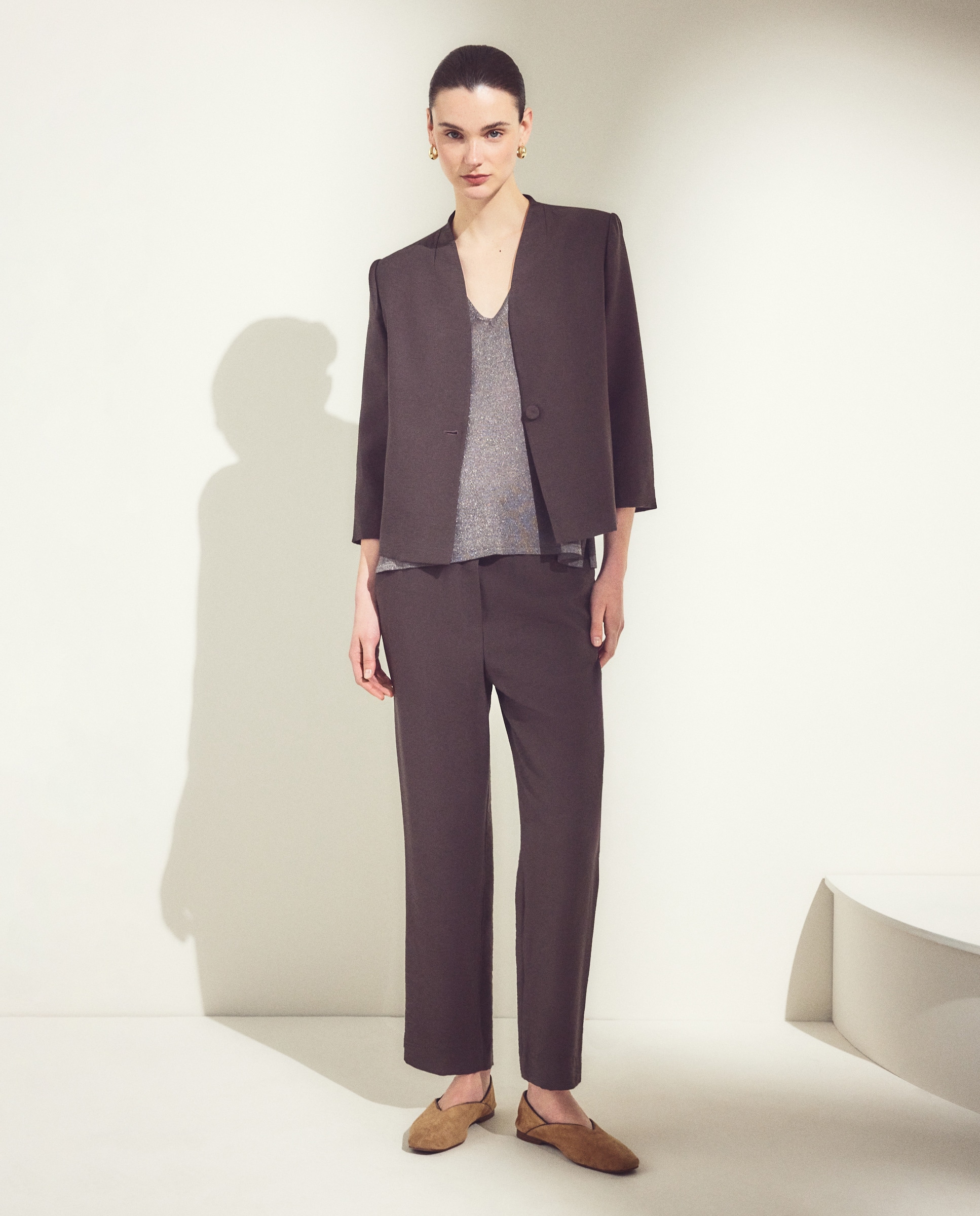 Blazer Liso com Lavagem Chocolate-3