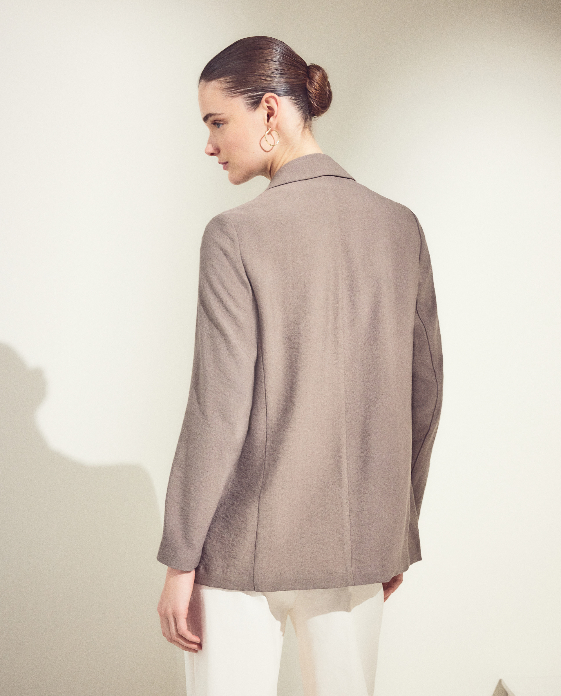 Blazer Ligeiro Liso Visom-Escuro-4