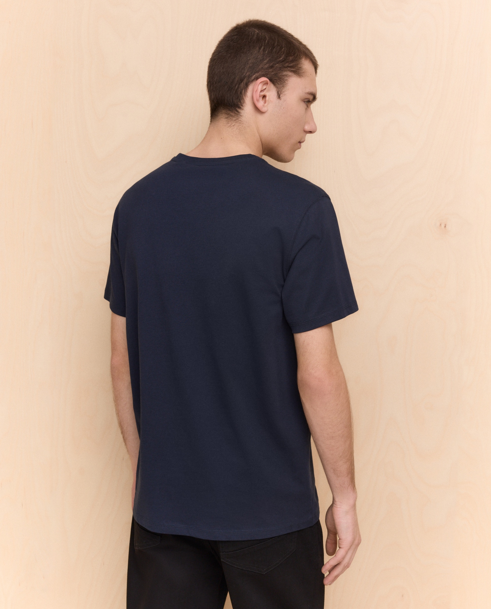 T-shirt com manga curta Azul-marinho-4