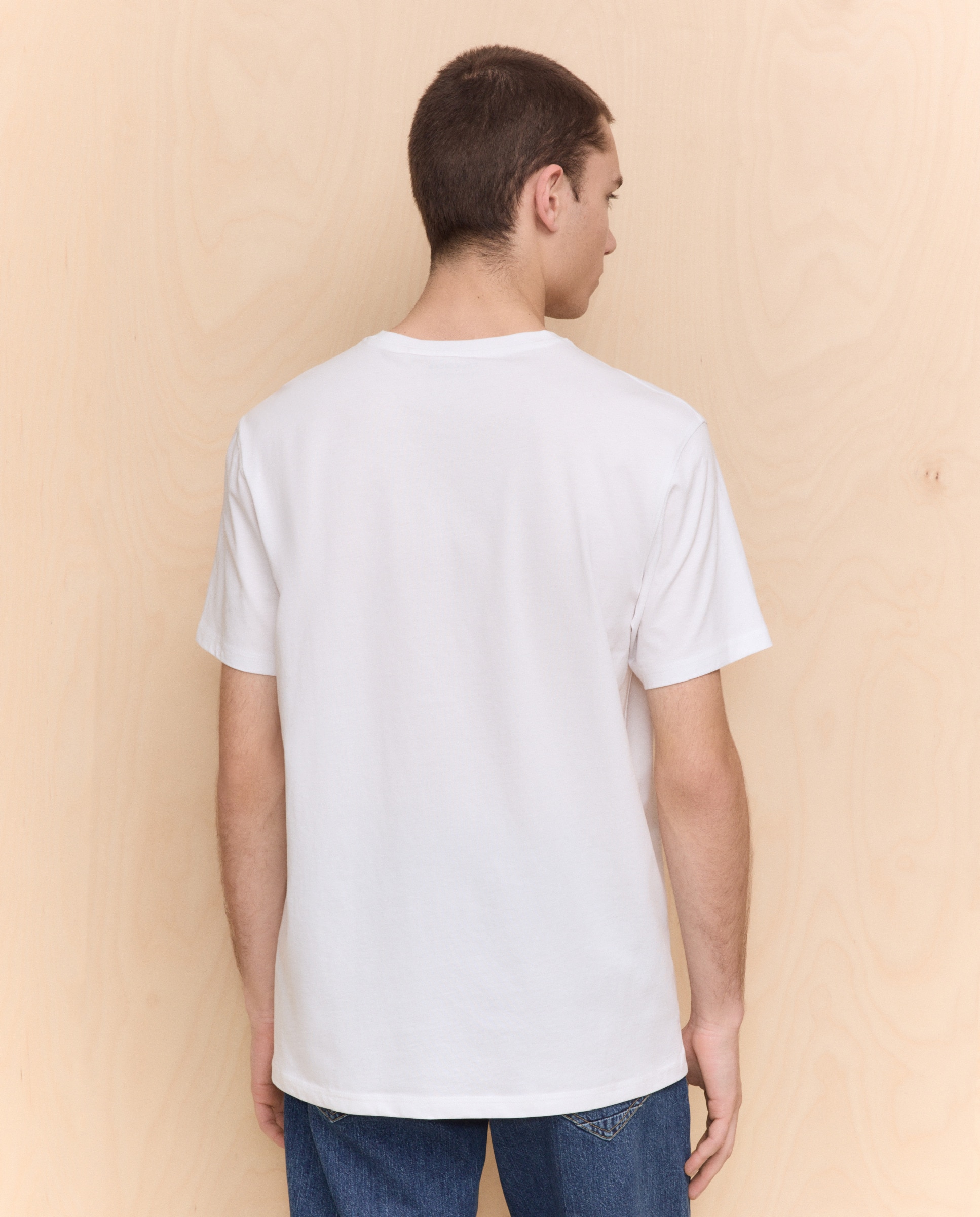 T-shirt com manga curta Branco-4