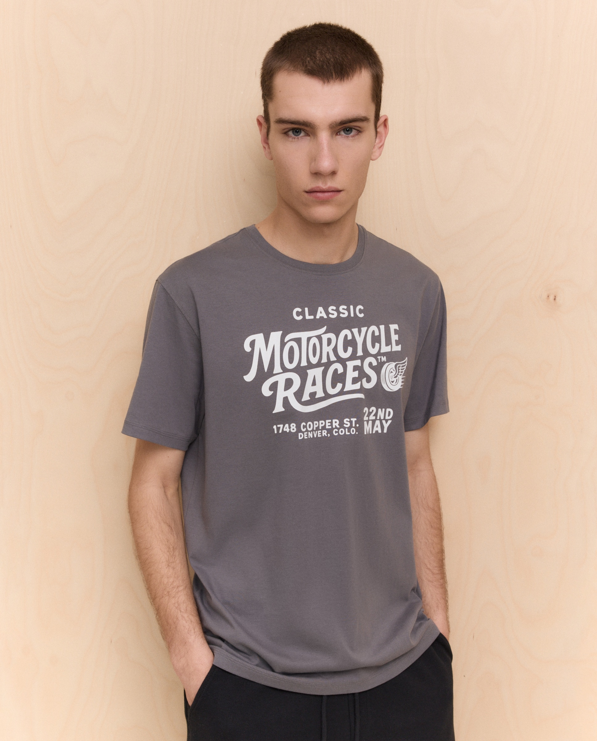 T-shirt com manga curta 830 Antracite-2