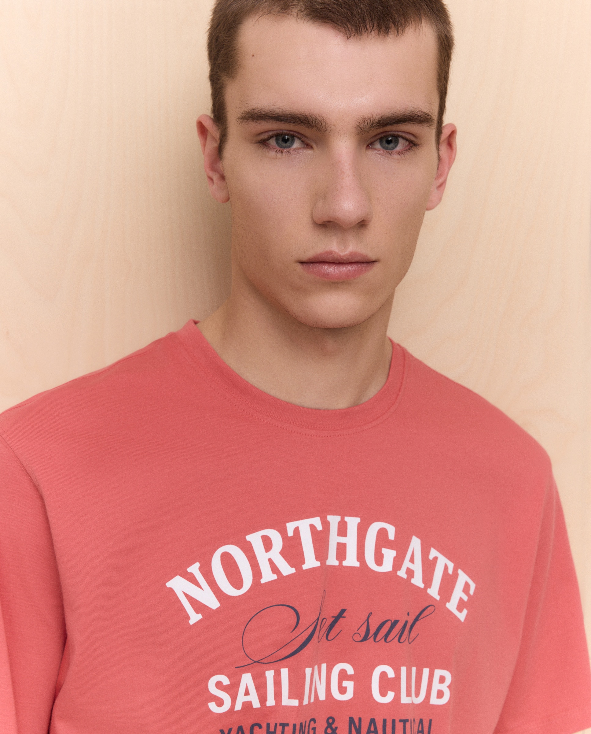 T-shirt com manga curta 630 Coral-3