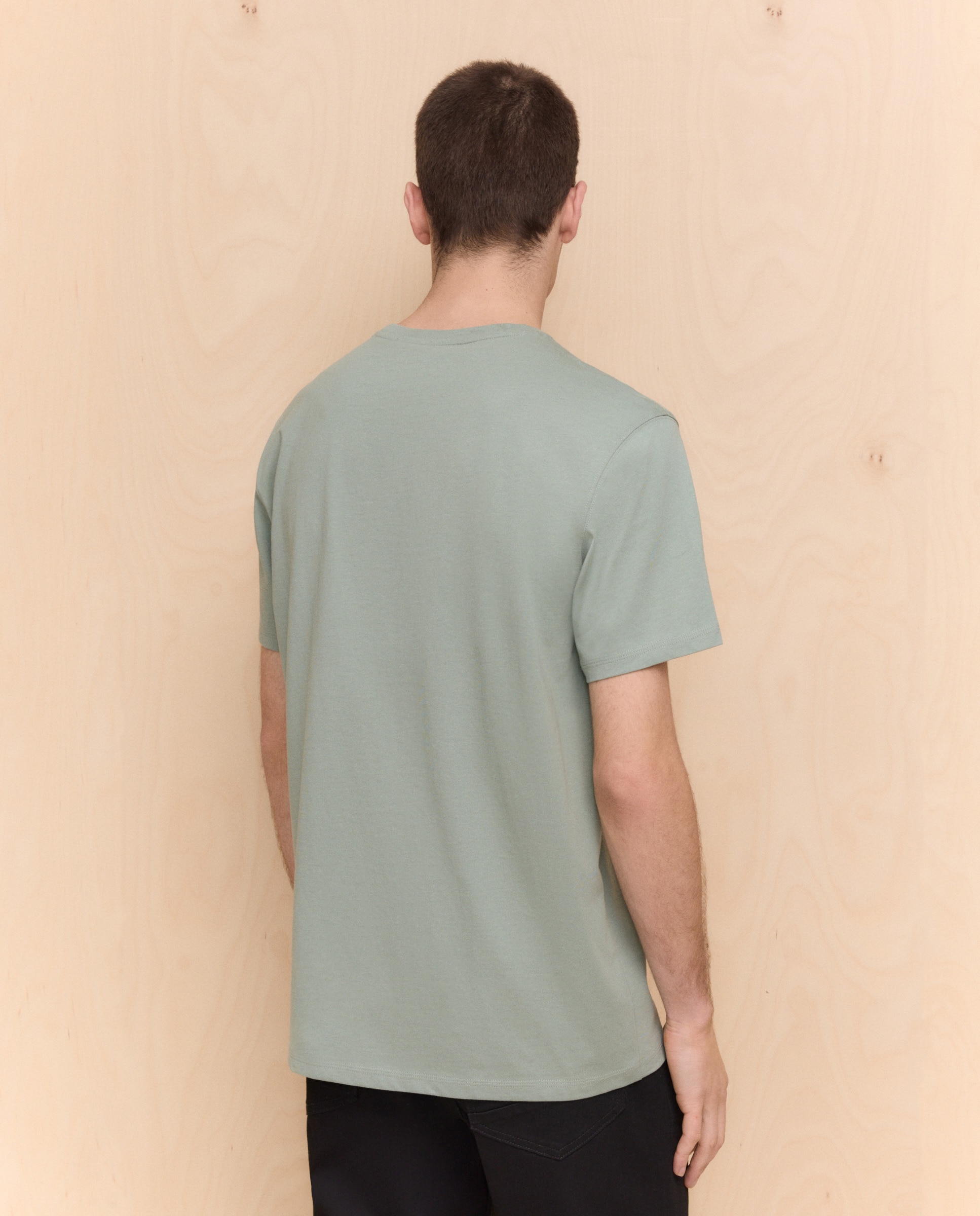 T-shirt com manga curta Verde-4