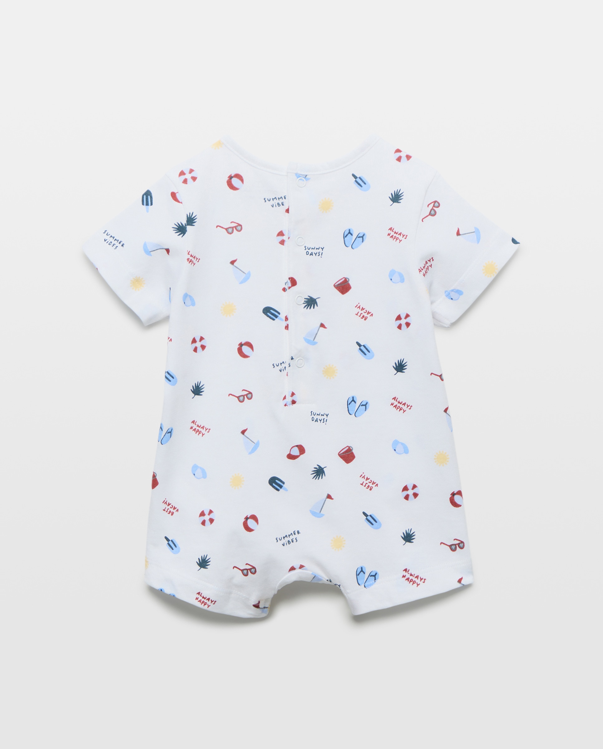 Pack de 2 Babygrows de Bebé com Estampado de Fantasia Cotton Juice Preto-2