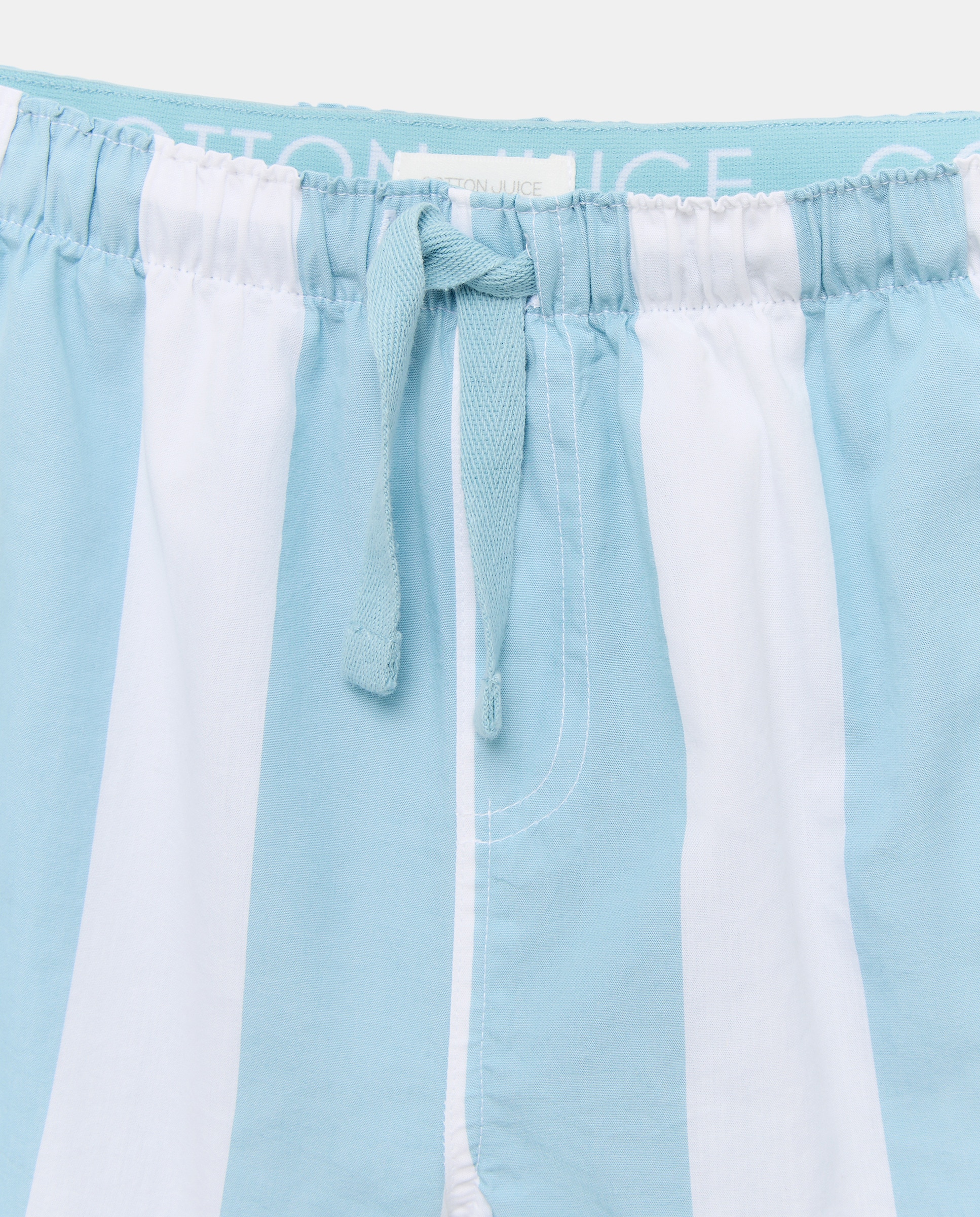 Pijama Curto Misto com Estampado de Fantasia Azul-5
