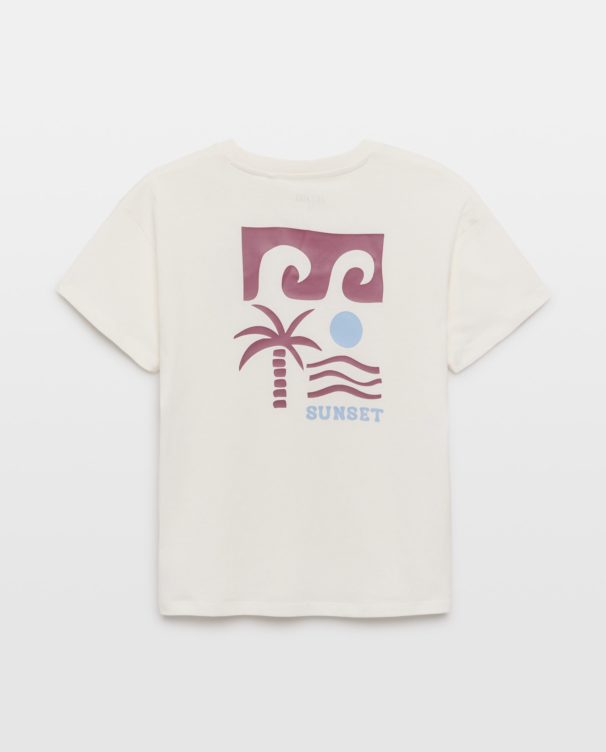 Camiseta de niño estampada manga corta Blanco roto-2